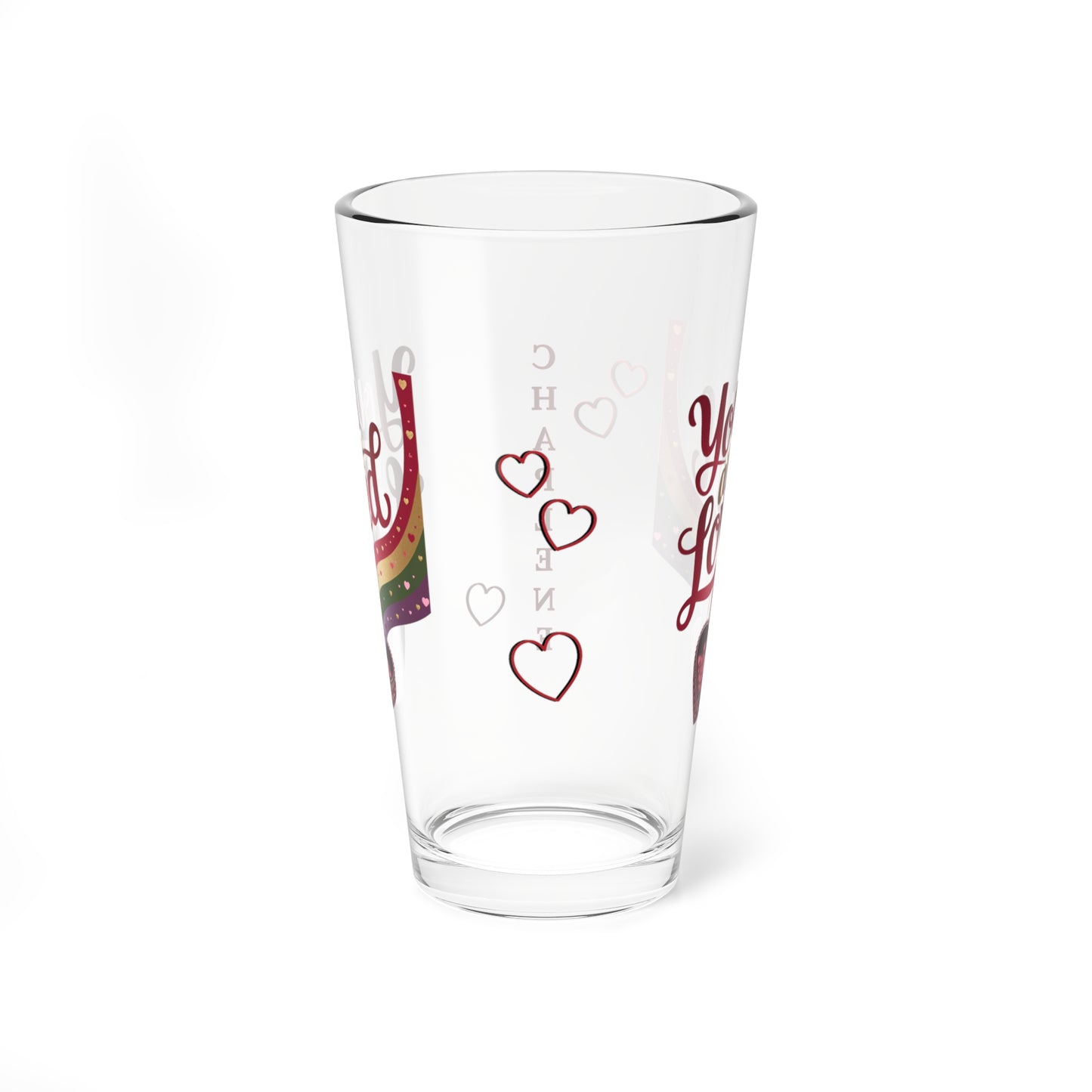 You Are Loved: Personalized Valentine's Day Affirmation Pint Glass – Valentine's Day Self-Care Gift, Mindful Positivity Drinkware