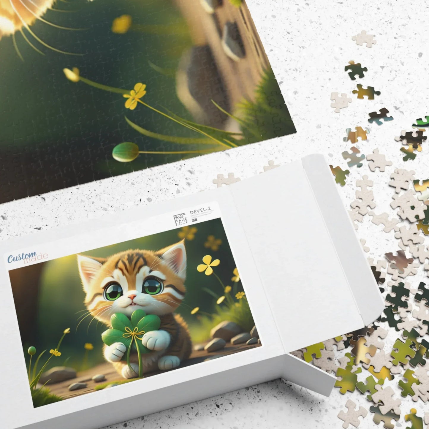 Shop our premium tranquil treasures with tiny whiskers st patricks day mental health puzzle from MySisterIsASurvivor.