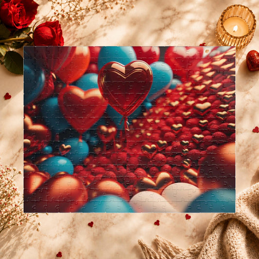 Shop our harmony haven hearts path valentines day puzzle featuring the 252 pcs (Horizontal) style option from MySisterIsASurvivor.