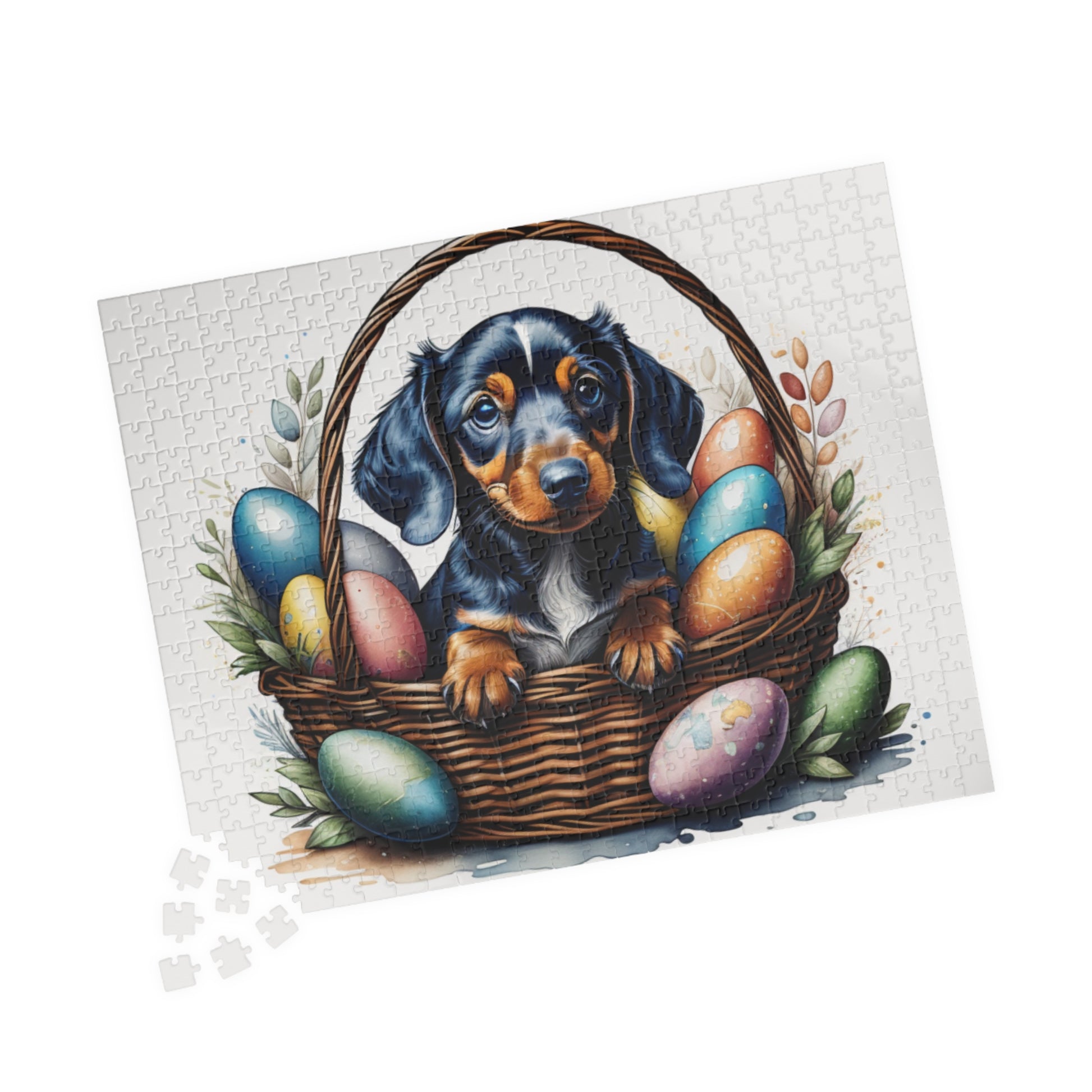 Dachshund Easter Puppy Puzzle - Dog Lovers, Mental Health Benefits, Holiday Fun, Mindfulness, Stress Relief, Festive Gift