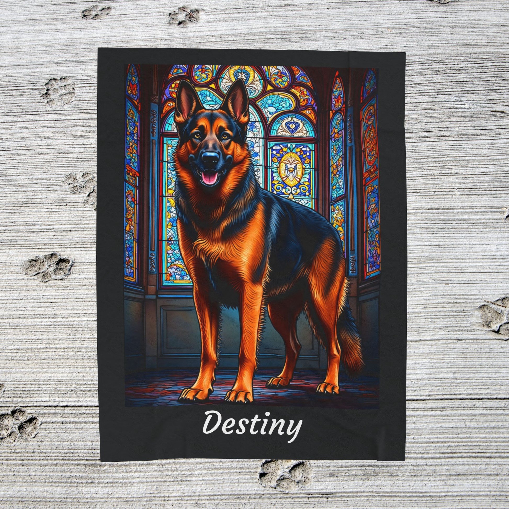 German Shepherd Red & Black Coat Blanket, Custom Dog Throw, Pet Lover Gift for Humans