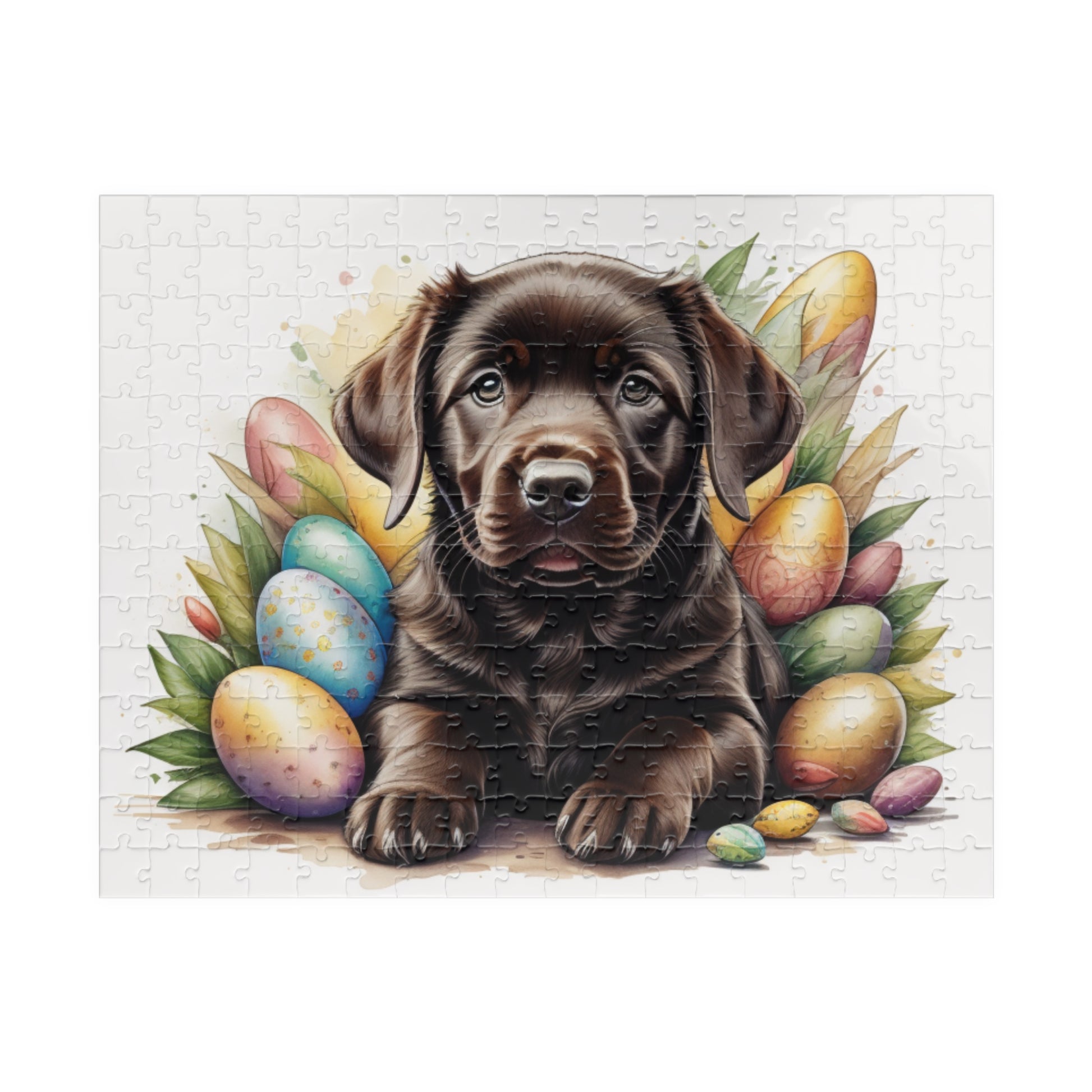 Chocolate Labrador Easter Puppy Puzzle - Dog Lovers, Mental Health Benefits, Holiday Fun, Mindfulness, Stress Relief, Festive Gift