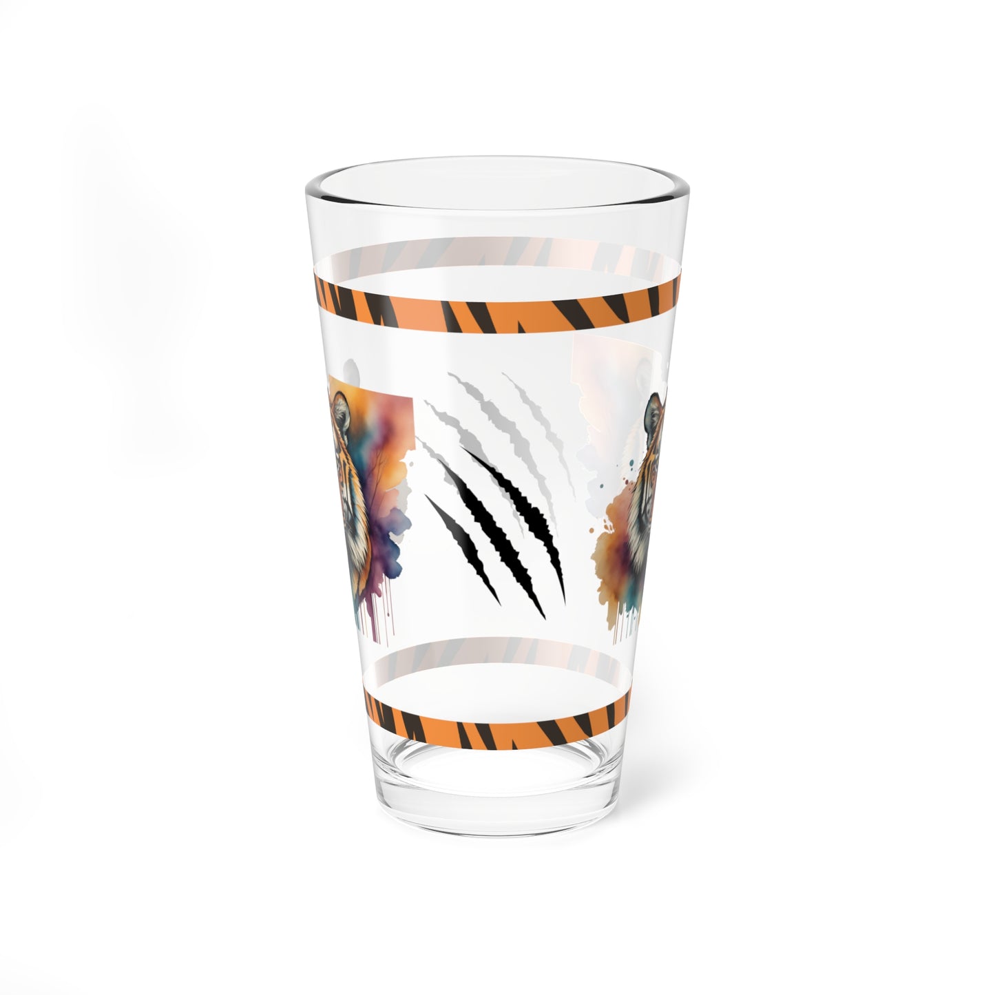 Stalking Serenity 16oz Tiger Pint Glass - Inspiring Strength, Courage, and Empowerment