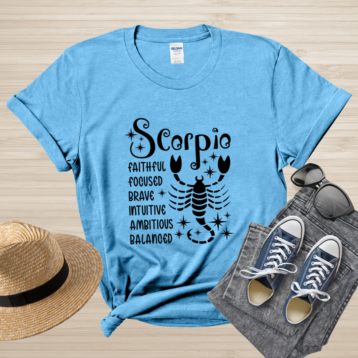 Scorpio Zodiac T-Shirt, astrology horoscope tee, Scorpio birthday shirt gift for men or women