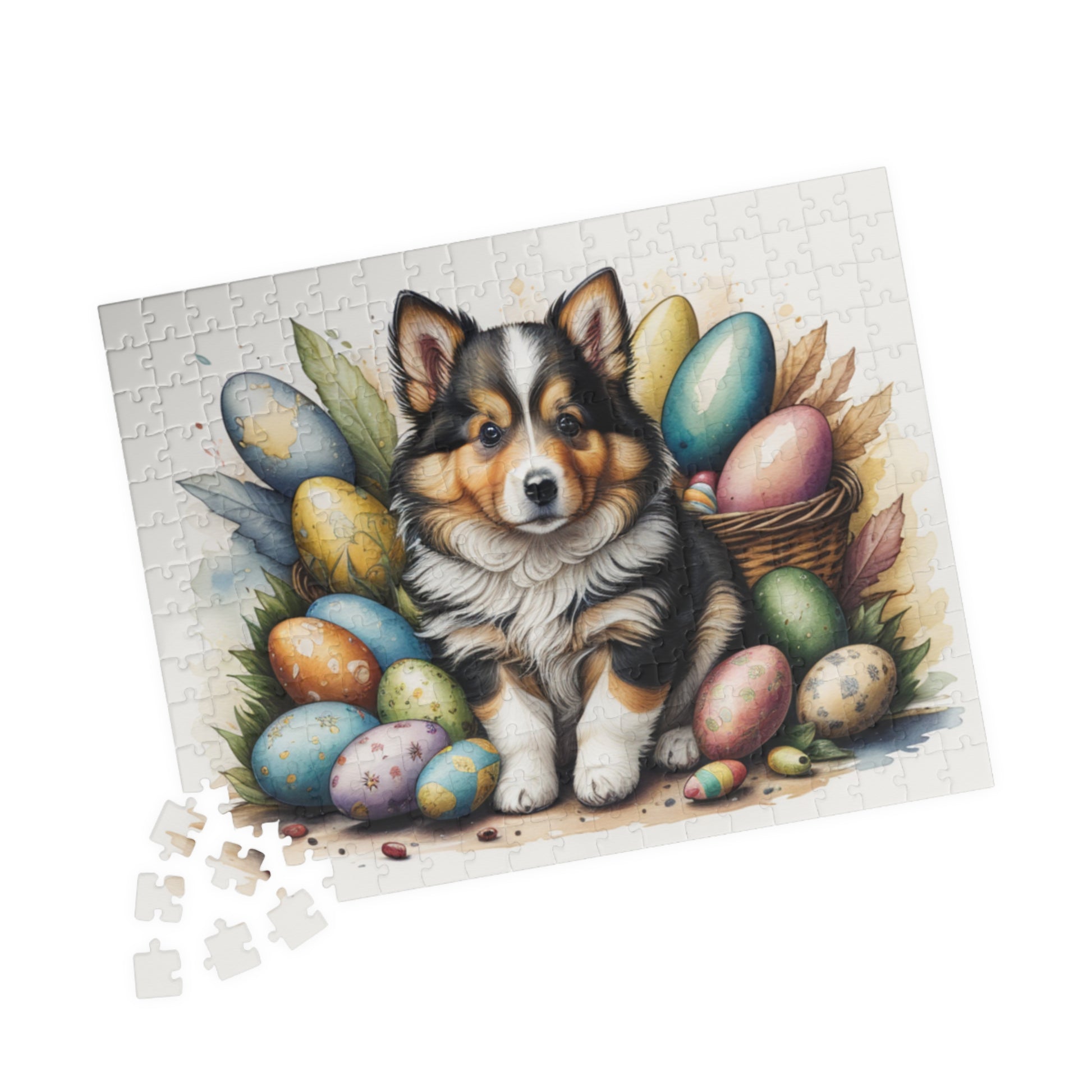 Shetland Sheepdog Easter Puppy Puzzle - Dog Lovers, Mental Health Benefits, Holiday Fun, Mindfulness, Stress Relief, Festive Gift