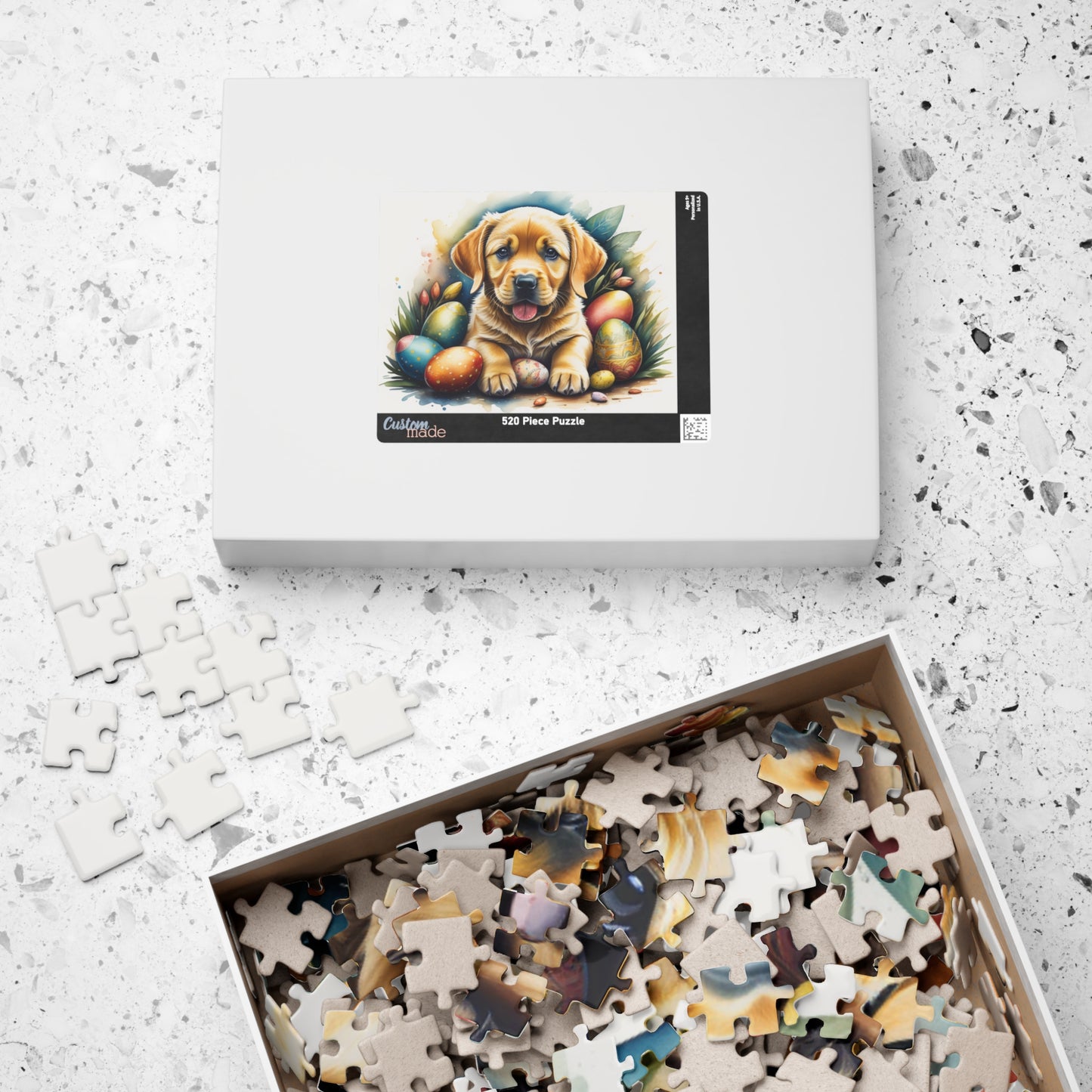 Yellow Labrador Easter Puppy Puzzle - Dog Lovers, Mental Health Benefits, Holiday Fun, Mindfulness, Stress Relief, Festive Gift