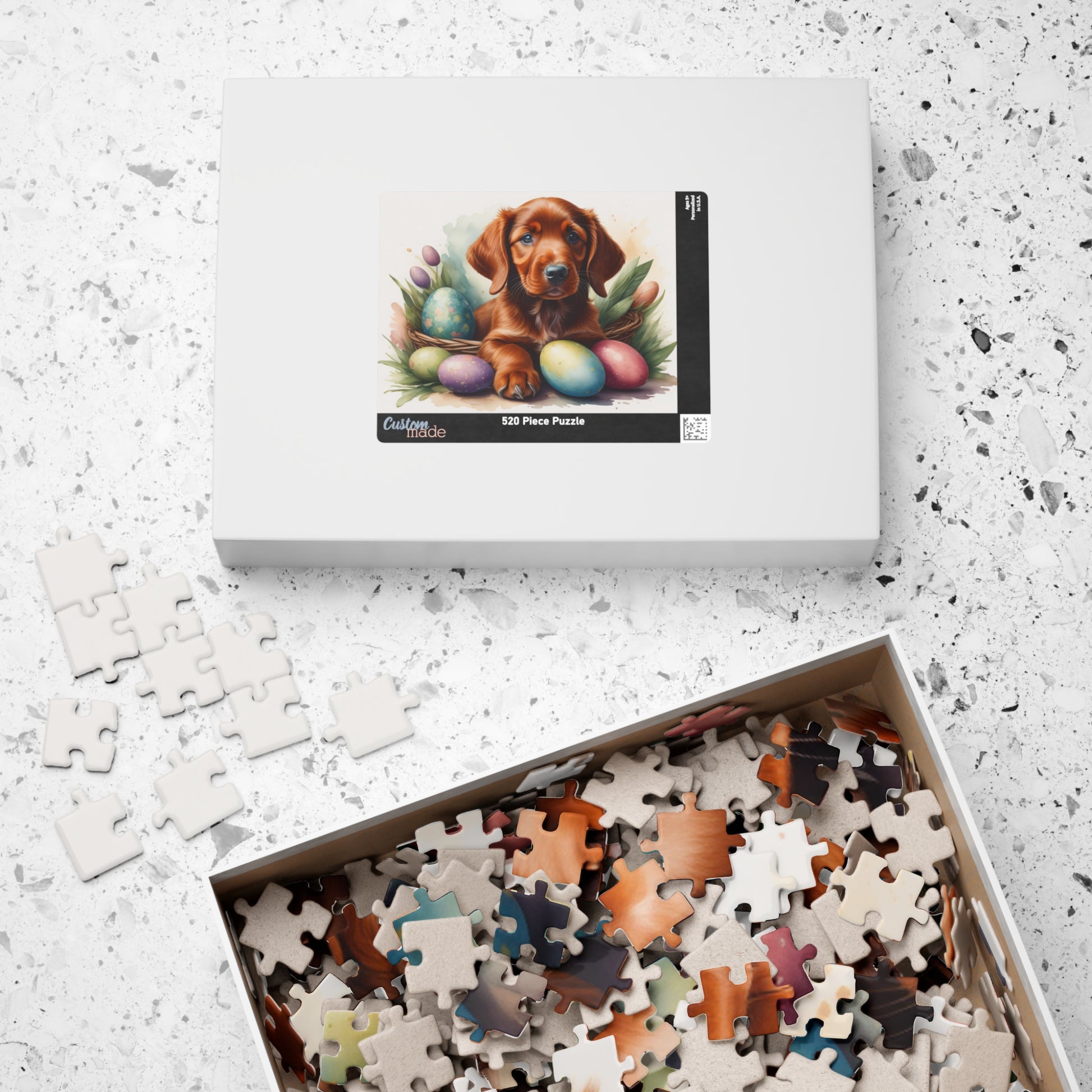 Irish Setter Easter Puppy Puzzle - Dog Lovers, Mental Health Benefits, Holiday Fun, Mindfulness, Stress Relief, Festive Gift