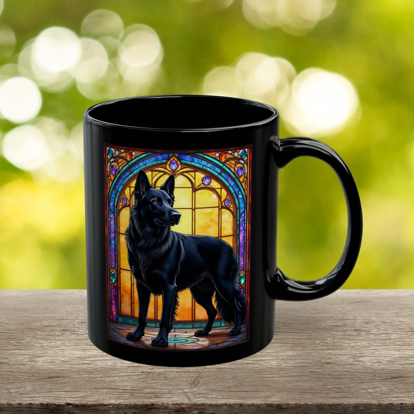 German Shepherd (Black) Personalized Mug, Pet Lover Mug, Dog Coffee Mug, Custom Name Mug, Dog Lover Gift, Dog-Themed Mug, GS Mug