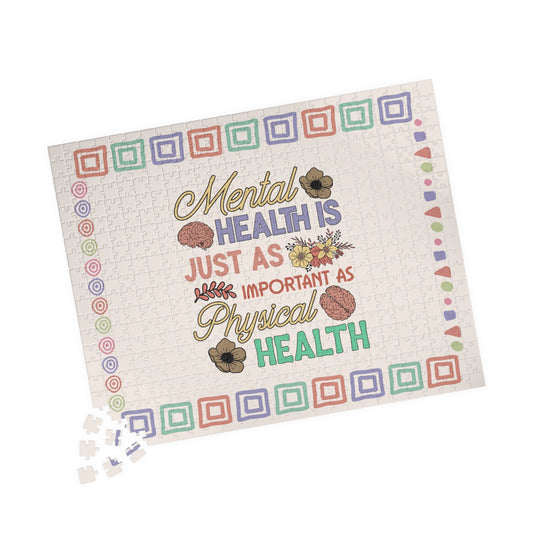 Mental Health Is Just As Important As Physical Health - Mental Health Quote Puzzle