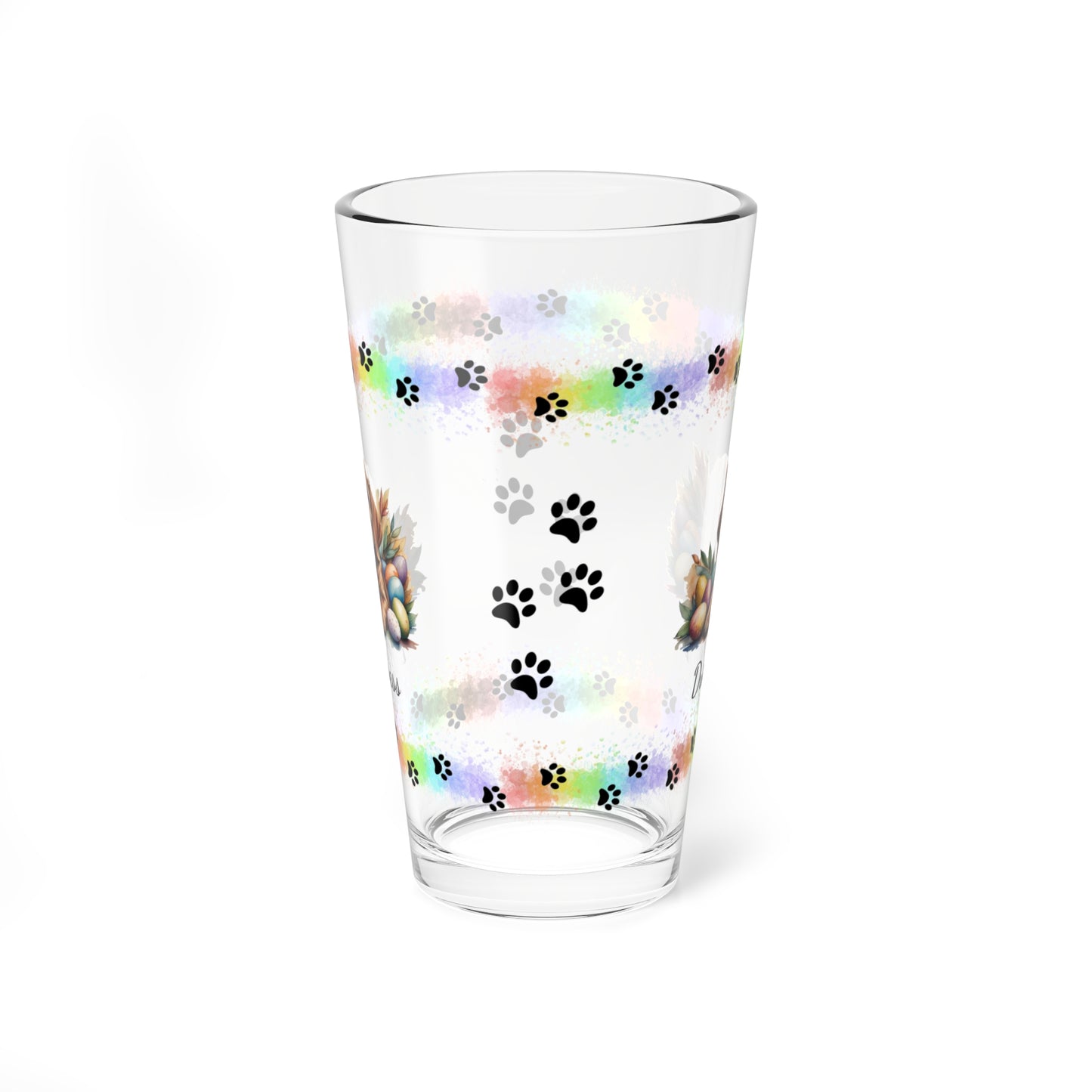 Bloodhound Personalized Easter Puppy 16oz Pint Glass - Custom Dog Design, Mental Health Gift, Easter Décor, and Festive Celebrations