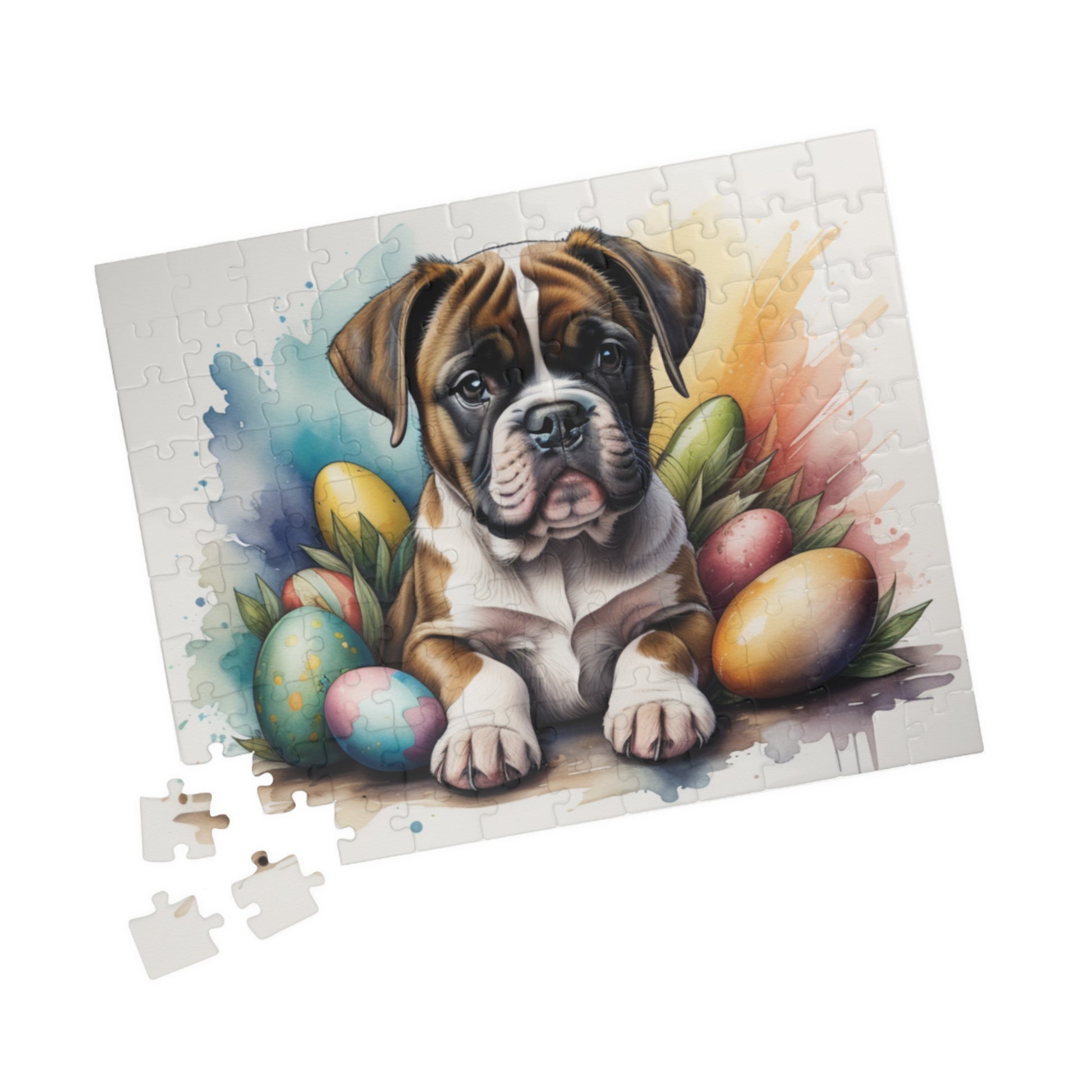 Boxer Easter Puppy Puzzle - Dog Lovers, Mental Health Benefits, Holiday Fun, Mindfulness, Stress Relief, Festive Gift