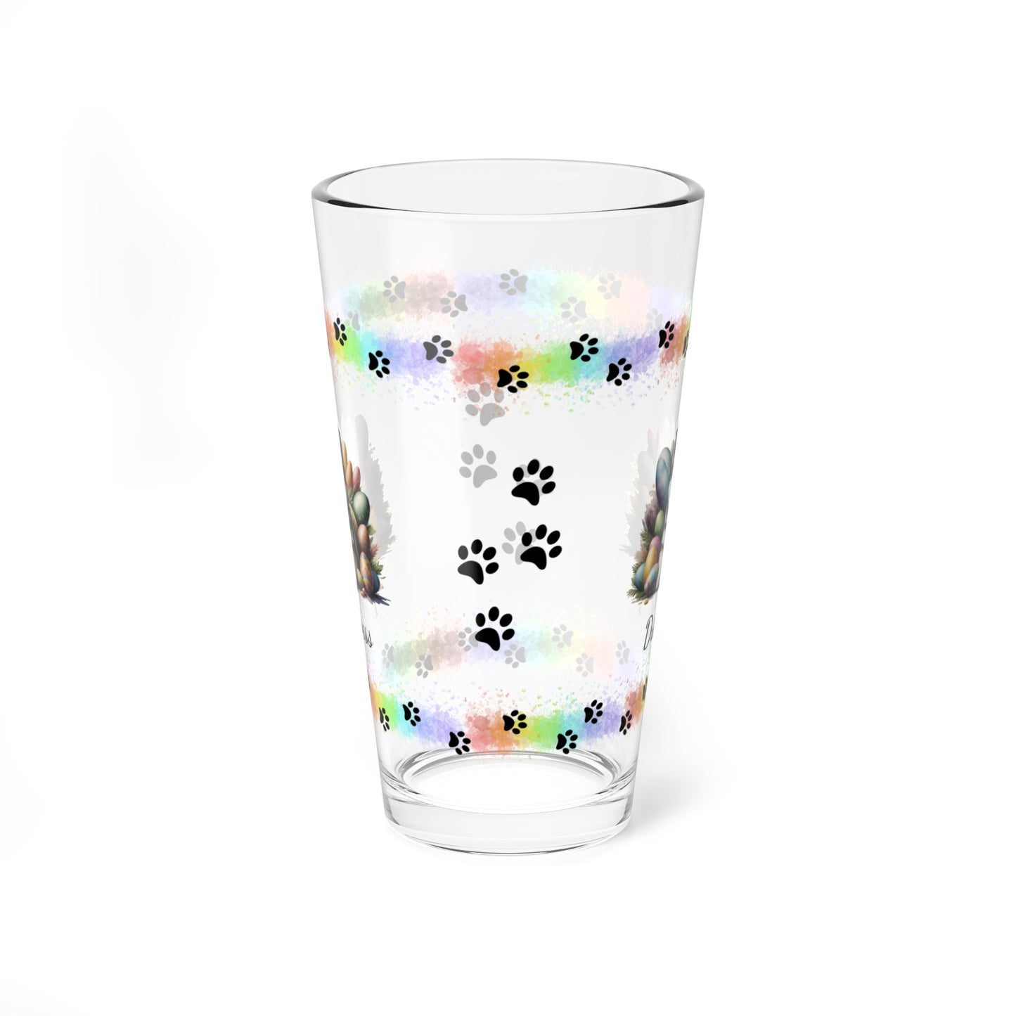 Alaskan Malamute Personalized Easter Puppy 16oz Pint Glass - Custom Dog Design, Mental Health Gift, Easter Décor, and Festive Celebrations