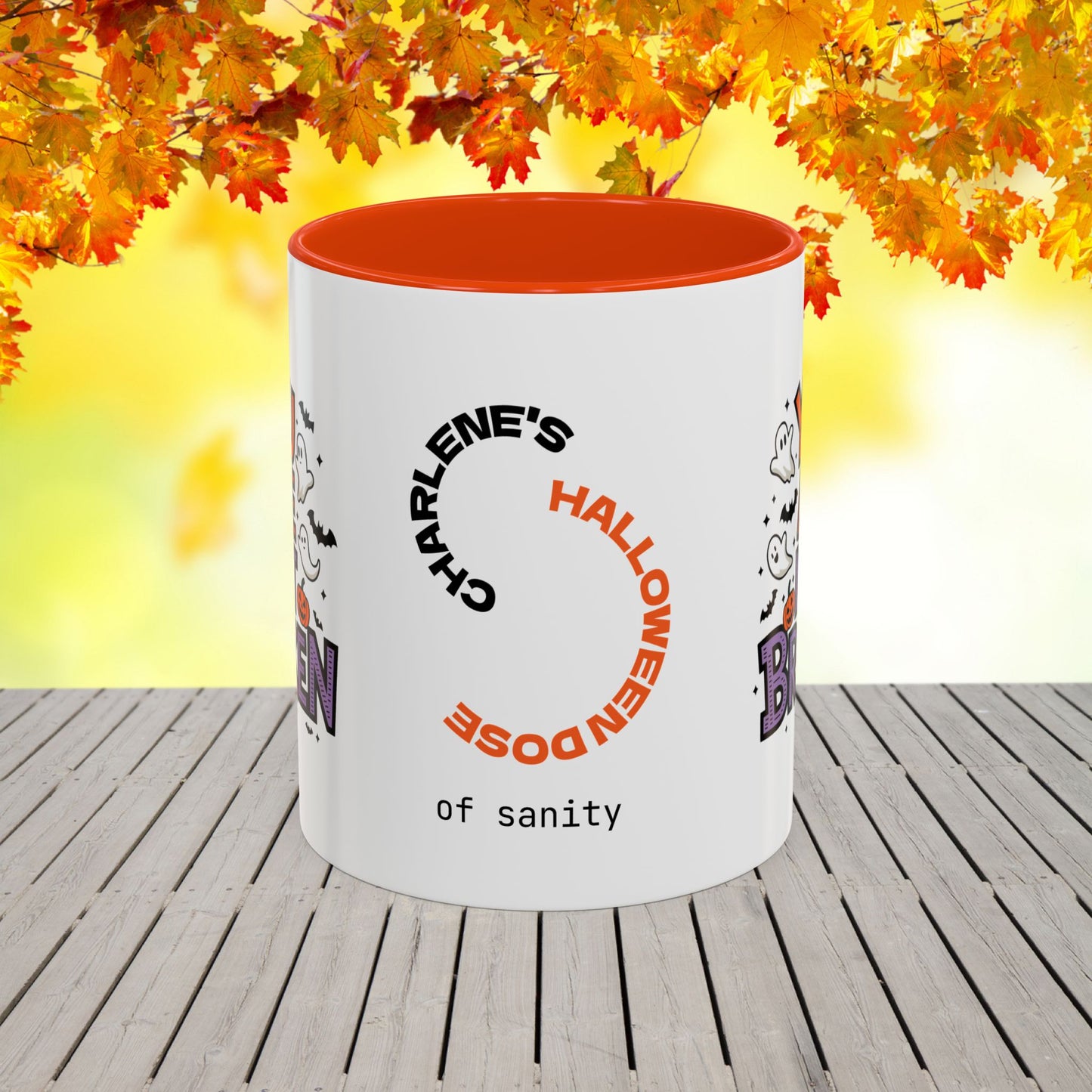 Halloween mug with “You Are Not Broken” quote, personalized self-care gift for healing and emotional support.