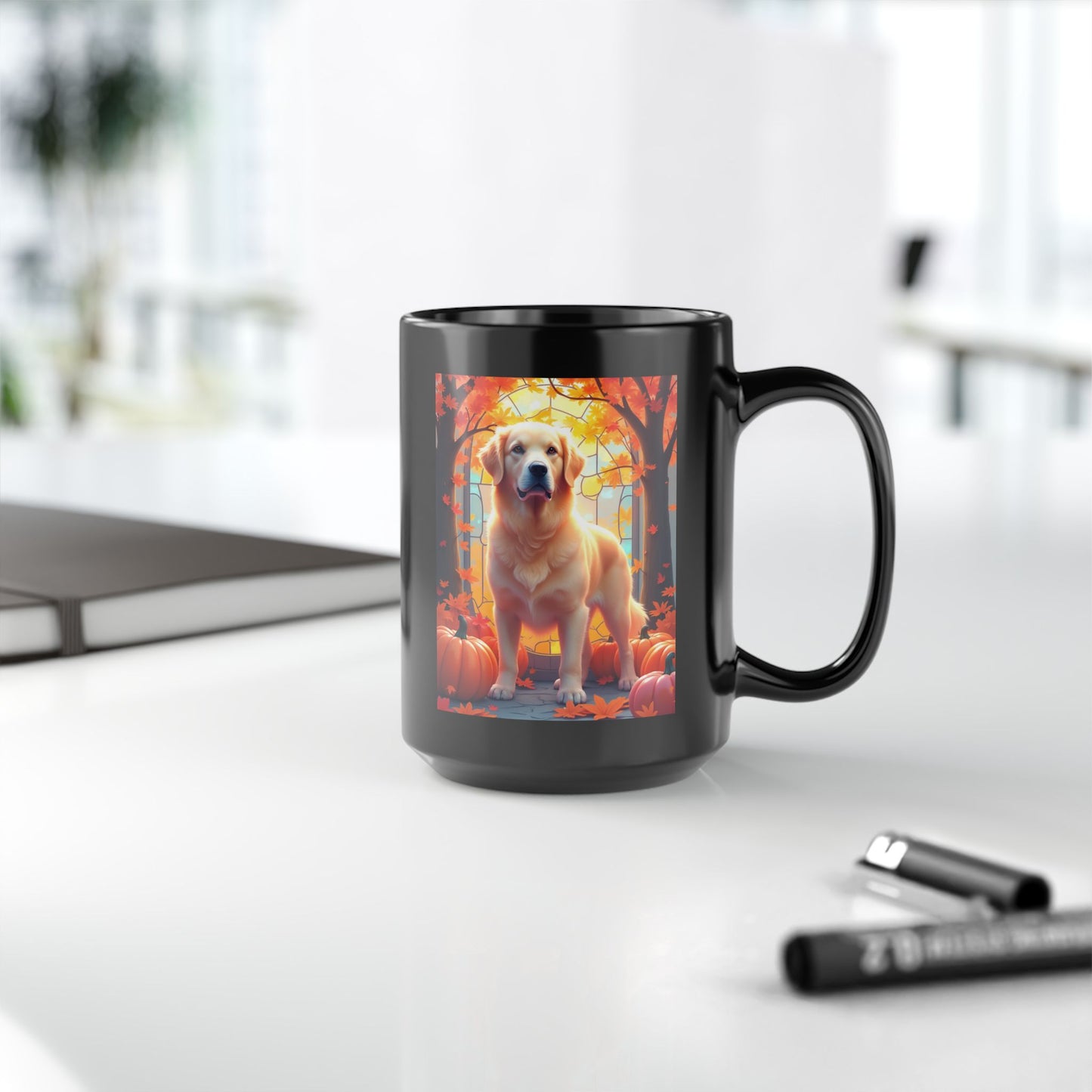 Golden Retriever Light - Personalized fall coffee cup, custom dog lover gift for Goldie fans
