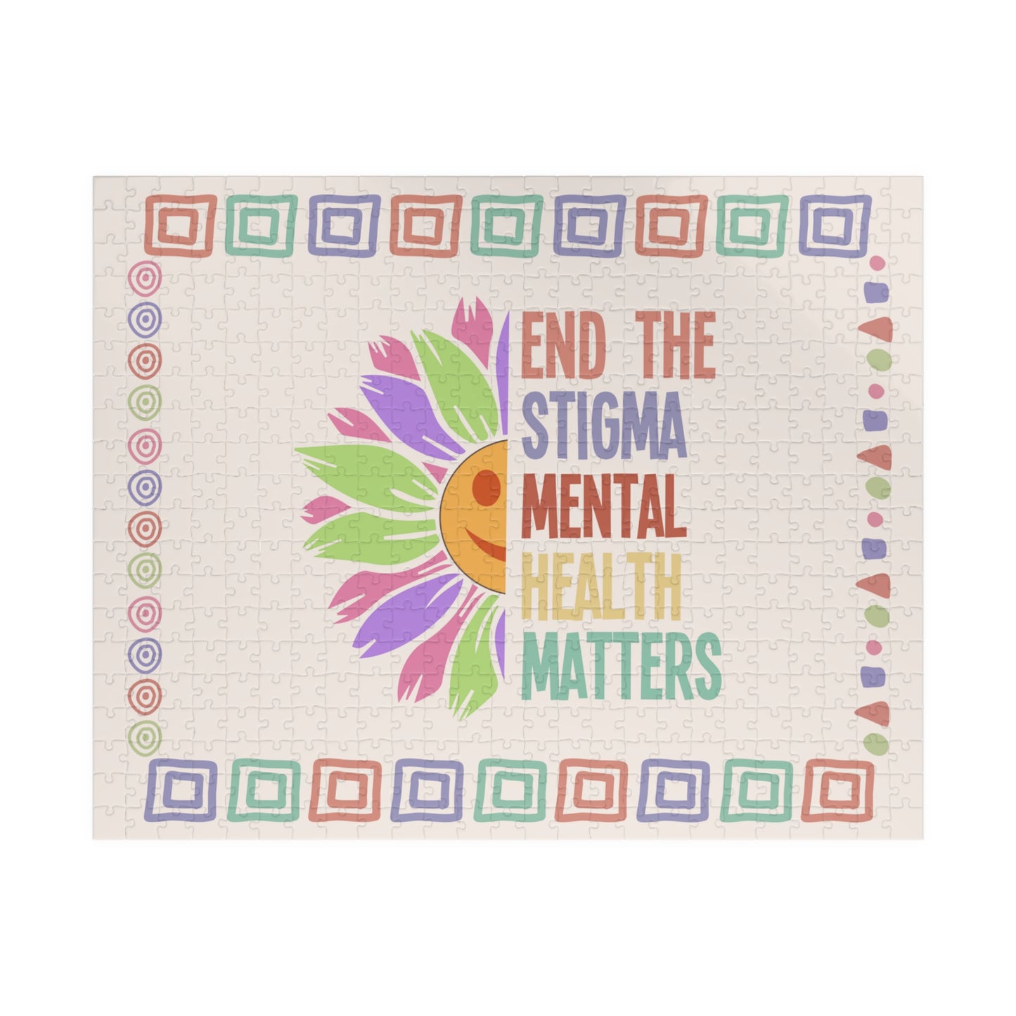 End The Stigma Mental Health Matters - Mental Health Quote Puzzle