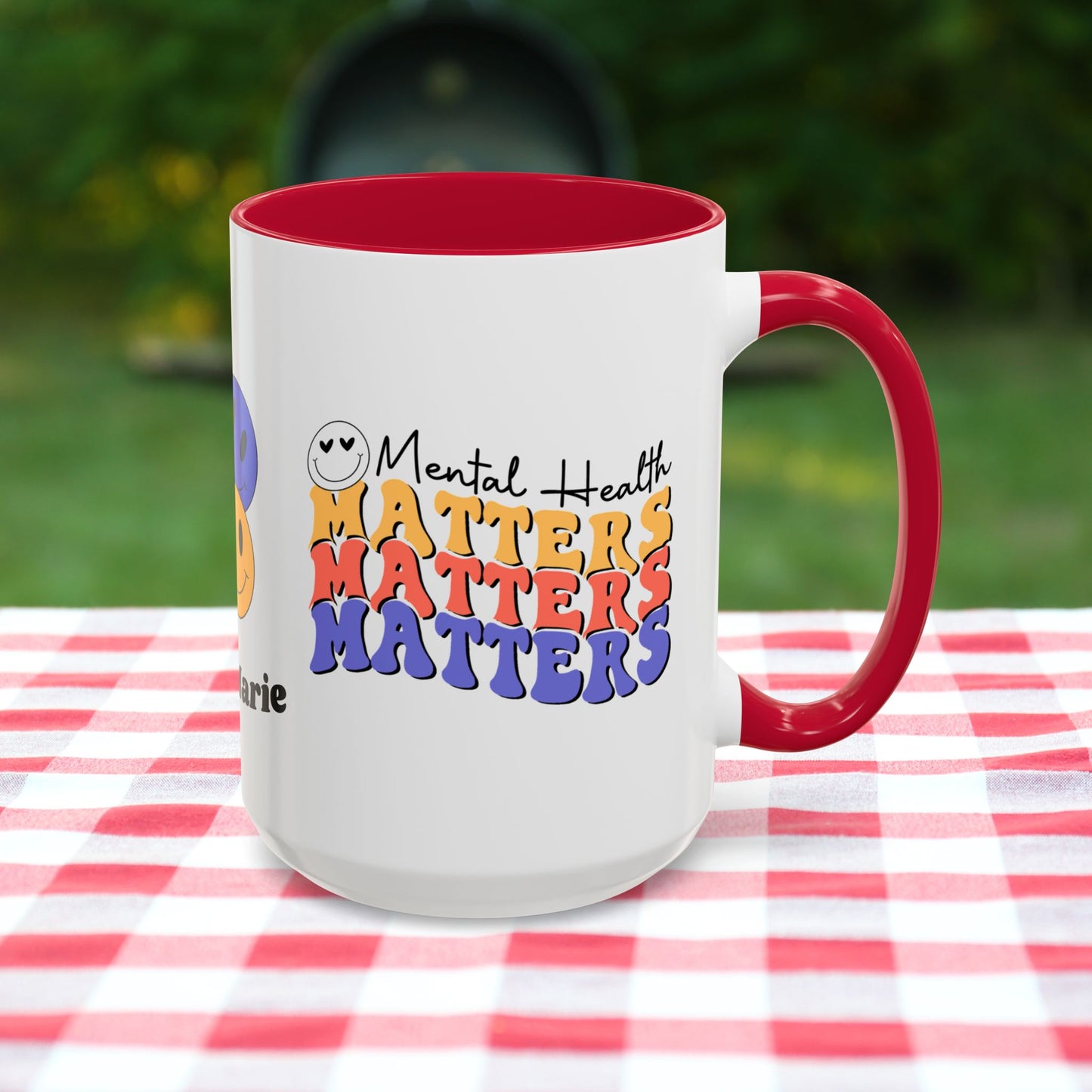 Mental Health Matters - Custom Retro Uplifting Mug for Mental Health Support & Emotional Well-Being