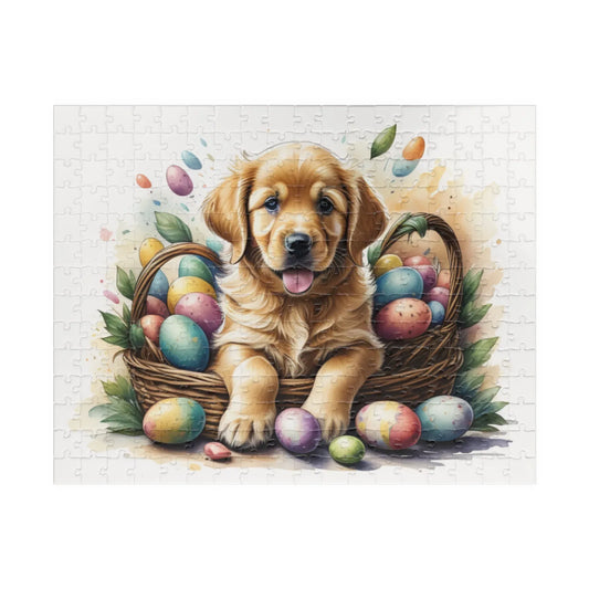 Shop our golden retriever hoppy paws easter delight mental health puzzle featuring the 252 pcs (Horizontal) style option from MySisterIsASurvivor.