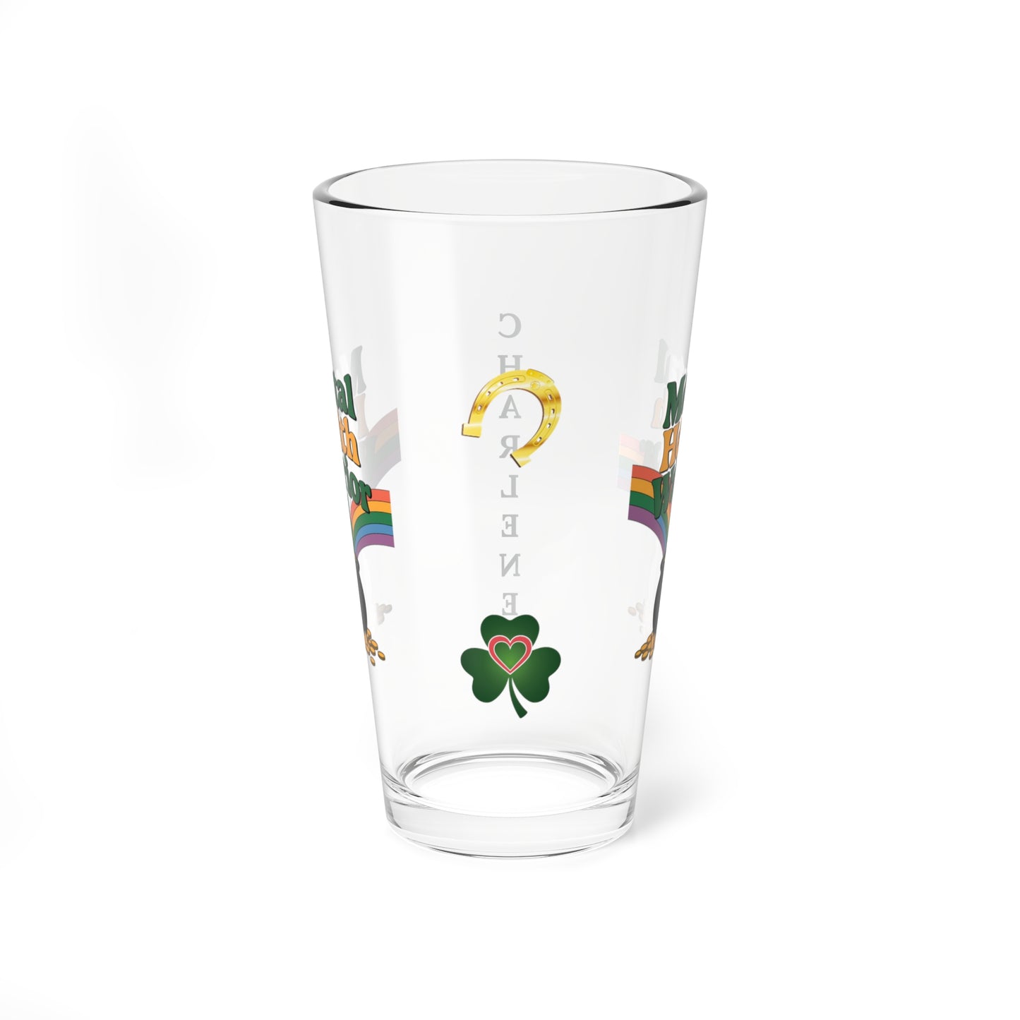 Mental Health Warrior: Personalized St. Patrick's Day Pint Glass - Customizable Name for Happiness and Positivity