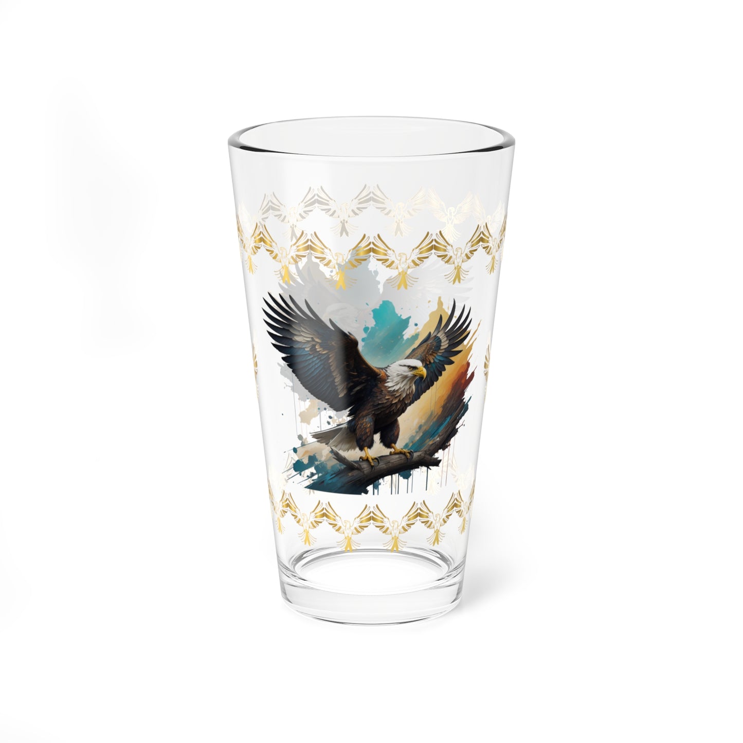 Inspirational Eagle Flight 16oz Eagle Pint Glass - Symbol of Strength, Resilience, and Mental Health Awareness