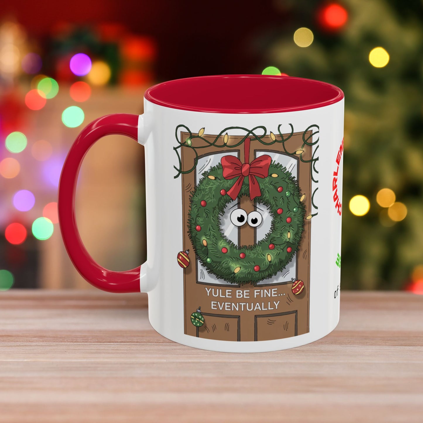 Yule Be Fine... Eventually – Colorful Christmas Mug with Accent Color