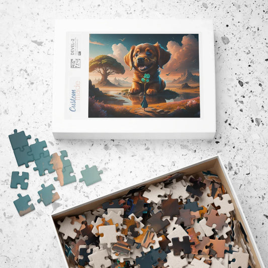 Shop our shamrock serenity puppy st patricks day mental health puzzle featuring the 1014 pcs (Horizontal) style option from MySisterIsASurvivor.