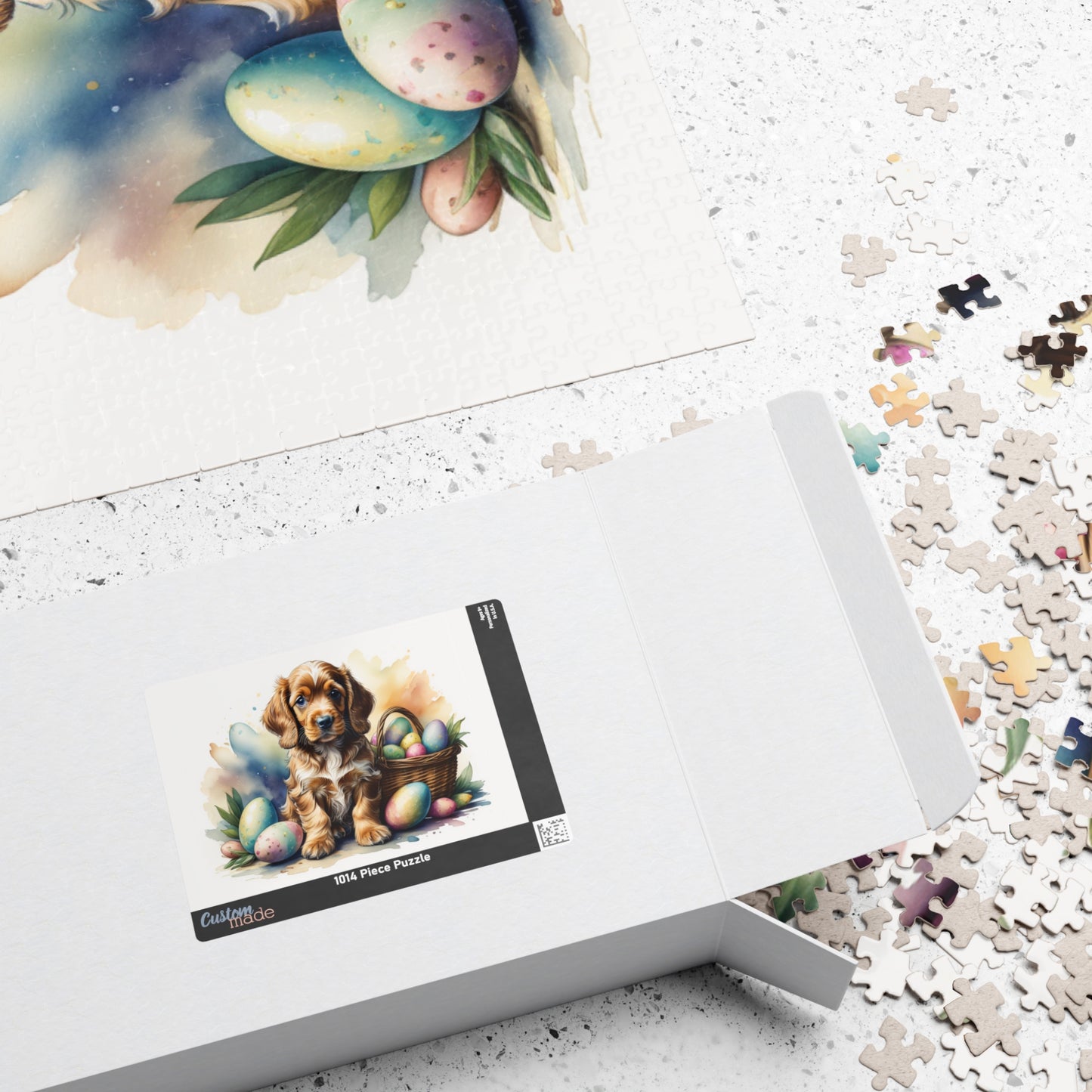 Cocker Spaniel (Golden) Easter Puppy Puzzle - Dog Lovers, Mental Health Benefits, Holiday Fun, Mindfulness, Stress Relief, Festive Gift