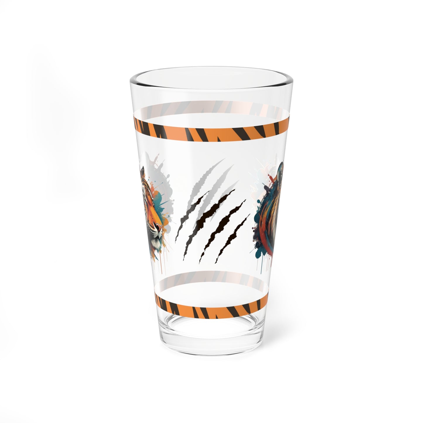 Mental Health Maneuver Tiger Unleashed 16oz Tiger Pint Glass - Inspiring Strength, Courage, and Empowerment