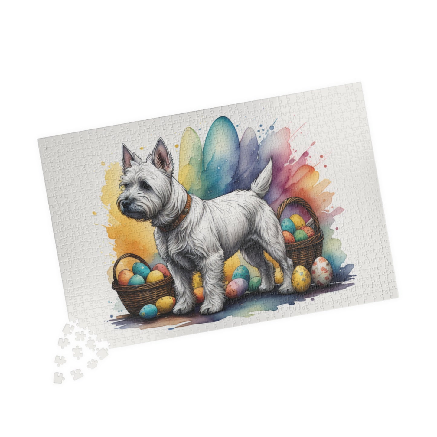 West Highland Terrier Easter Puppy Puzzle - Dog Lovers, Mental Health Benefits, Holiday Fun, Mindfulness, Stress Relief, Festive Gift