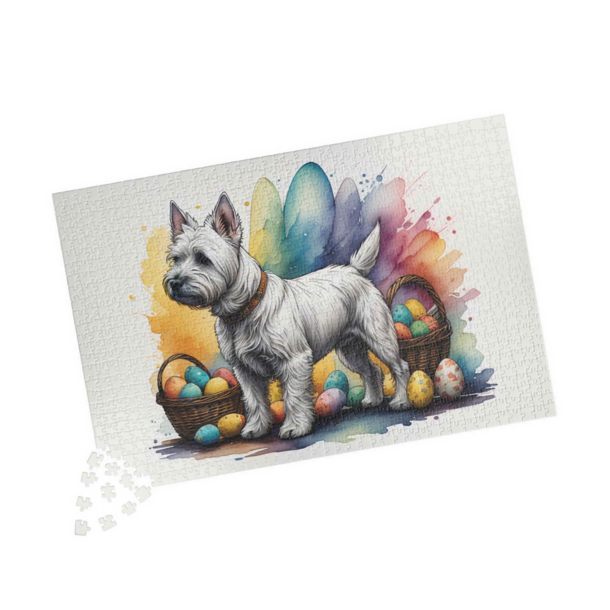 West Highland Terrier Easter Puppy Puzzle - Dog Lovers, Mental Health Benefits, Holiday Fun, Mindfulness, Stress Relief, Festive Gift