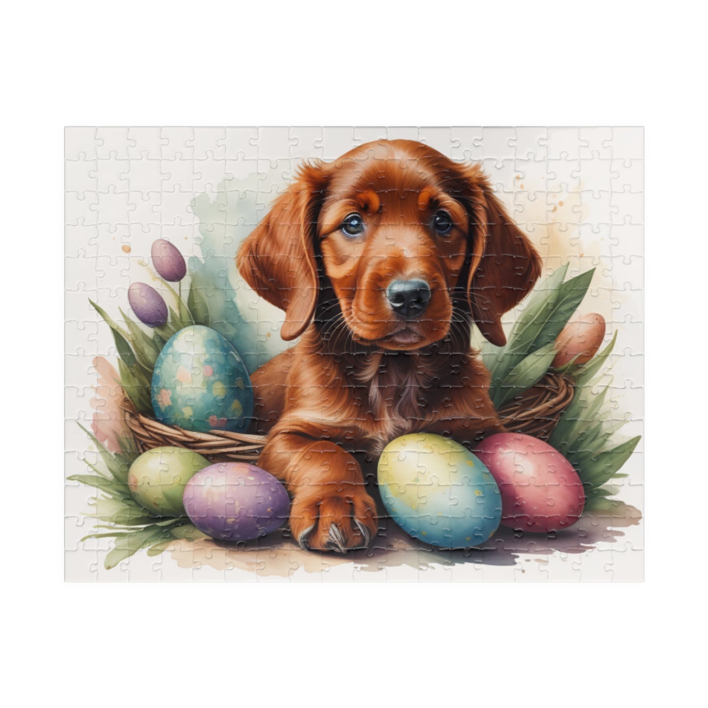 Irish Setter Easter Puppy Puzzle - Dog Lovers, Mental Health Benefits, Holiday Fun, Mindfulness, Stress Relief, Festive Gift