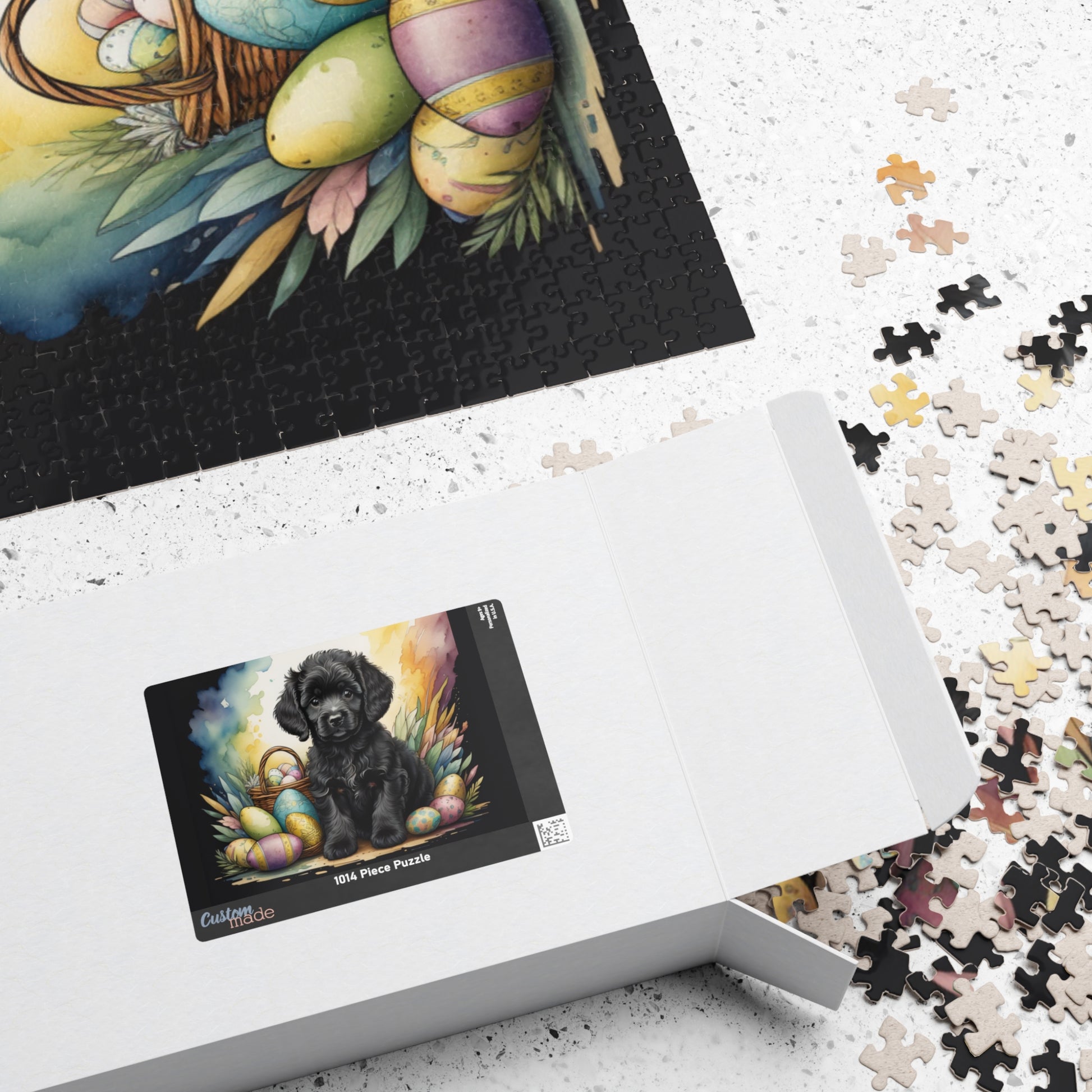 Poodle (Black) Easter Puppy Puzzle - Dog Lovers, Mental Health Benefits, Holiday Fun, Mindfulness, Stress Relief, Festive Gift