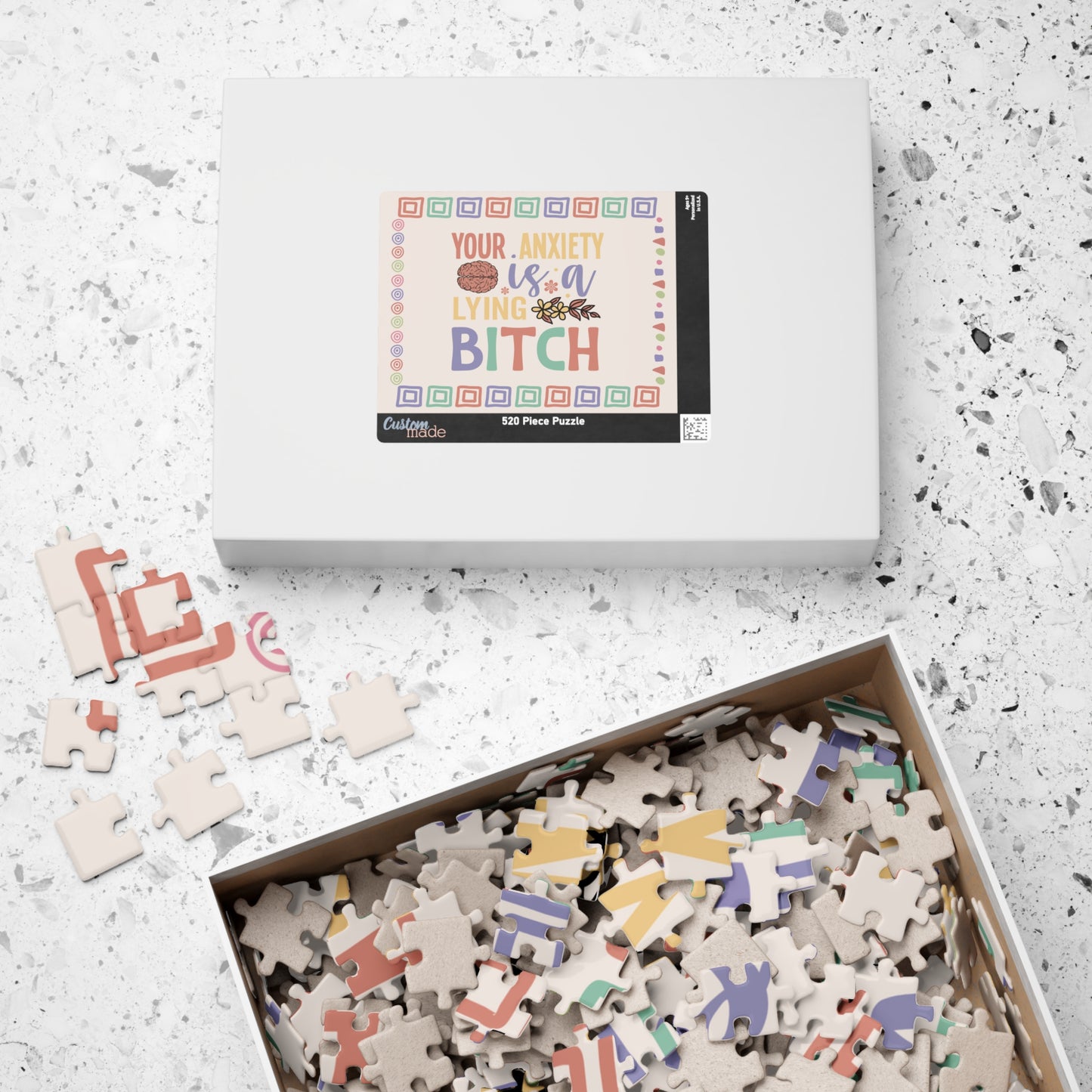 Your Anxiety Is a Lying B*tch - Affirmation Puzzle Gift for Survivors and Puzzle Lovers