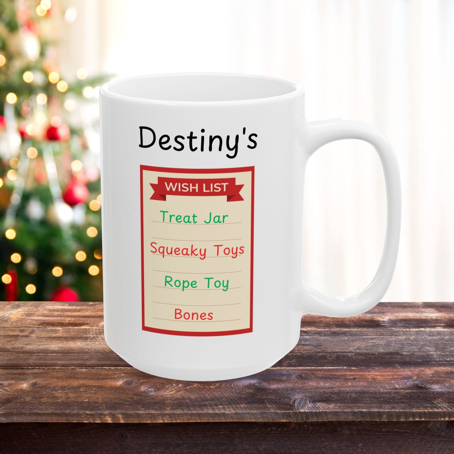 Labrador Retriever (Chocolate) Personalized Christmas Dog Anatomy Mug, Funny Holiday Gift for Dog Lovers, Festive Dog Breed Coffee Cup