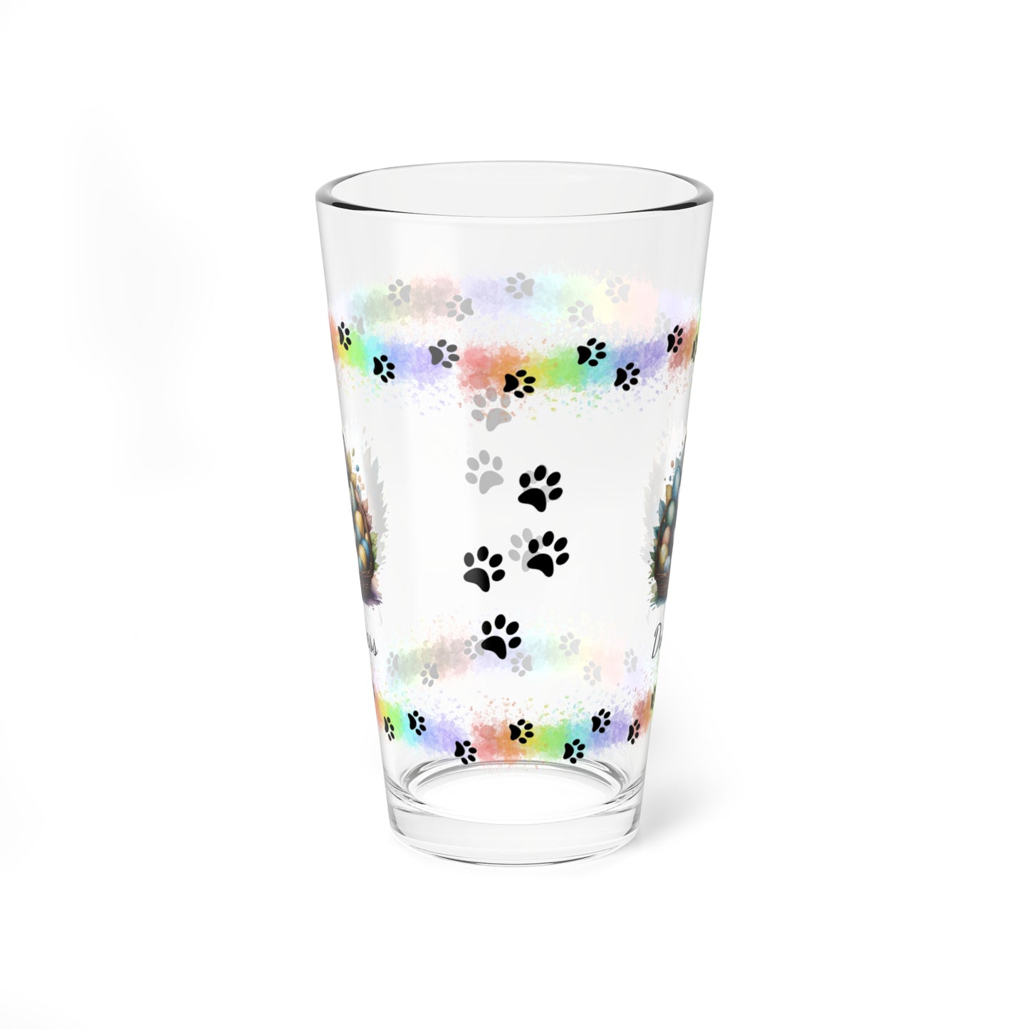 Siberian Husky Personalized Easter Puppy 16oz Pint Glass - Custom Dog Design, Mental Health Gift, Easter Décor, and Festive Celebrations