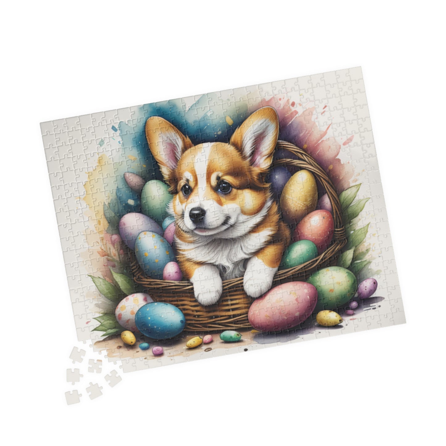 Corgi Easter Puppy Puzzle - Dog Lovers, Mental Health Benefits, Holiday Fun, Mindfulness, Stress Relief, Festive Gift