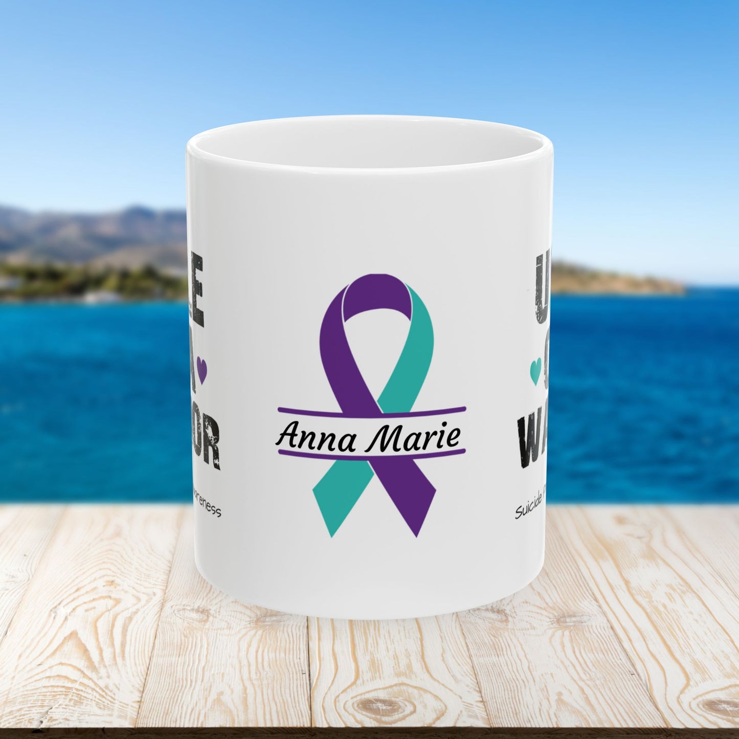 Uncle of a Warrior mug - mental health support and suicide prevention awareness design