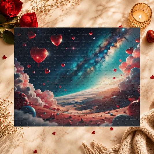 Shop our hearts and clouds cascade valentines day puzzle featuring the 252 pcs (Horizontal) style option from MySisterIsASurvivor.