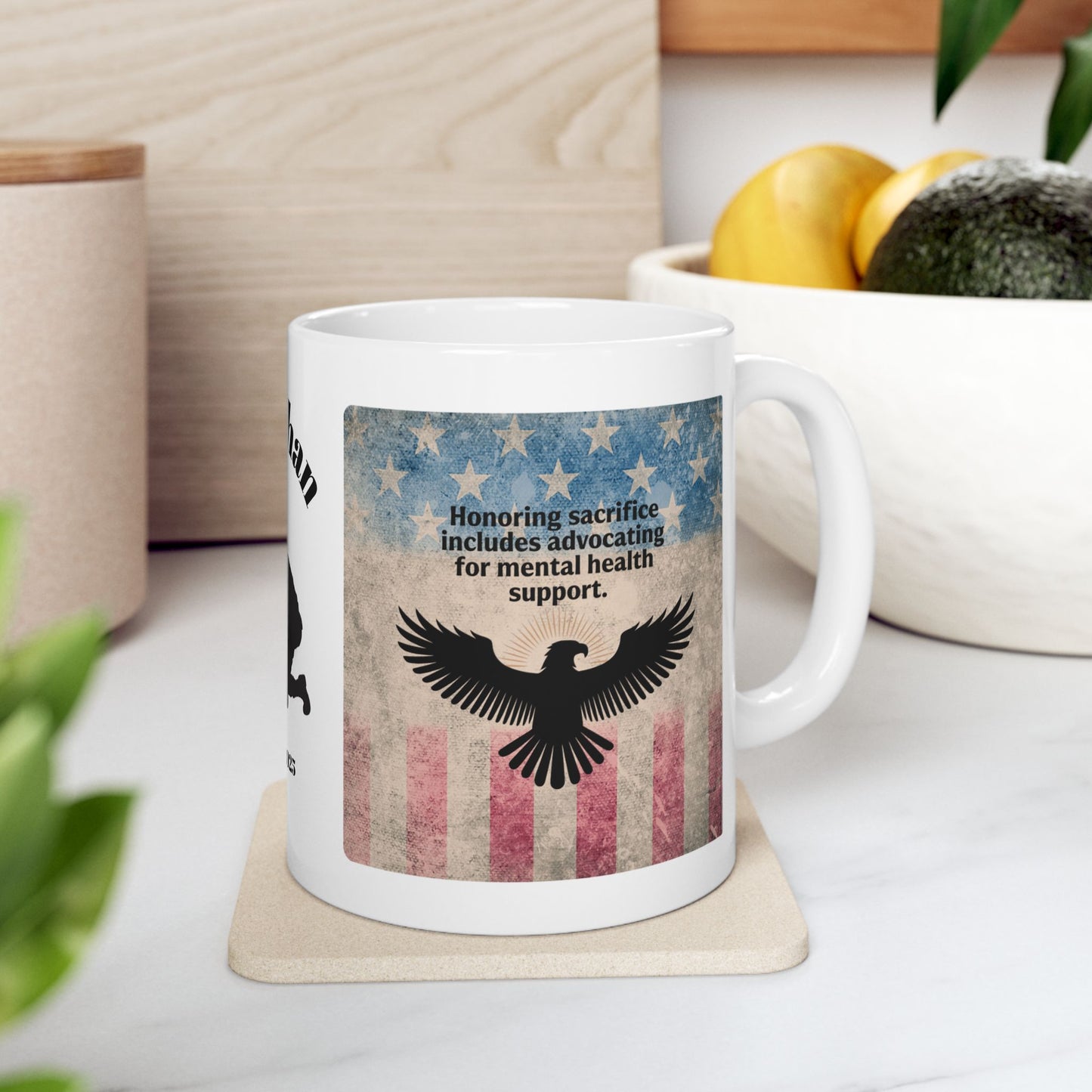 Personalized Memorial Day Mug - "Honoring Sacrifice" PTSD Support Tribute