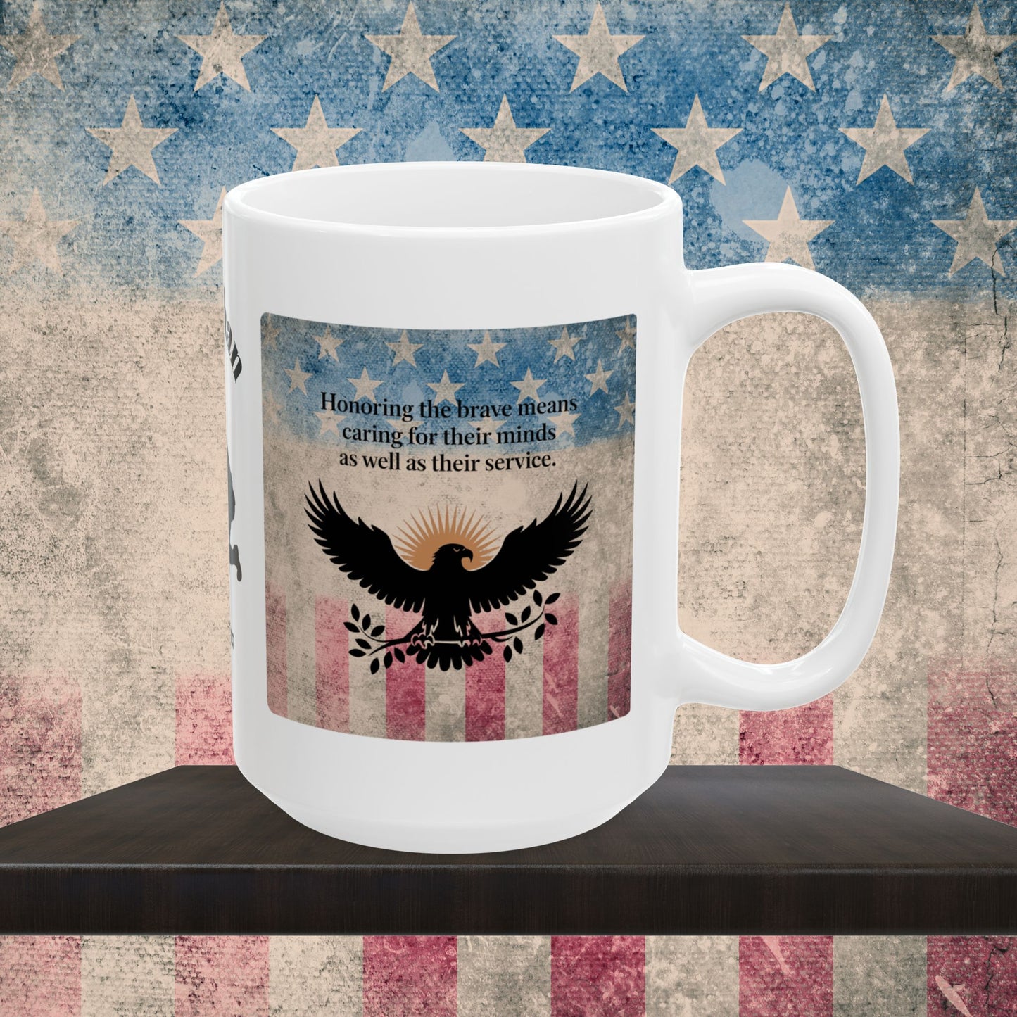 Personalized Memorial Day Mug - "Honoring The Brave" PTSD Support Tribute