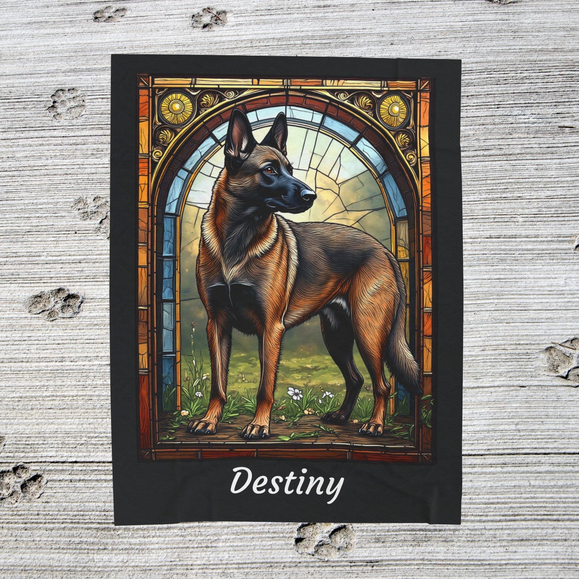 Belgian Malinois Fawn Sable Coat Blanket, Custom Dog Art Throw, Personalized Gift for Humans