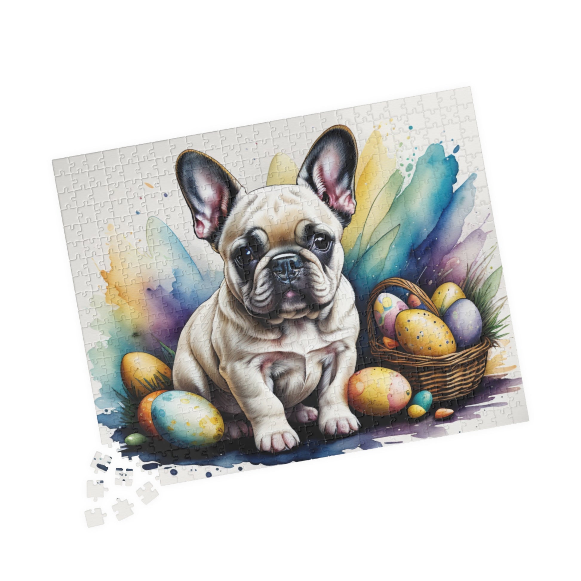 French Bulldog (Cream) Easter Puppy Puzzle - Dog Lovers, Mental Health Benefits, Holiday Fun, Mindfulness, Stress Relief, Festive Gift