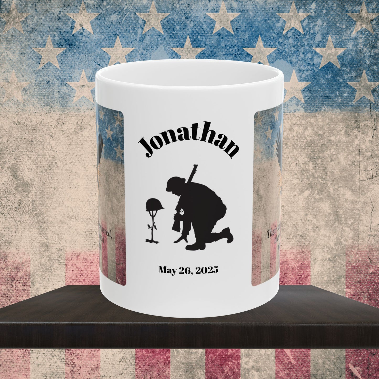 Personalized Memorial Day Mug - "Their Sacrifice Is Remembered" PTSD Support Tribute