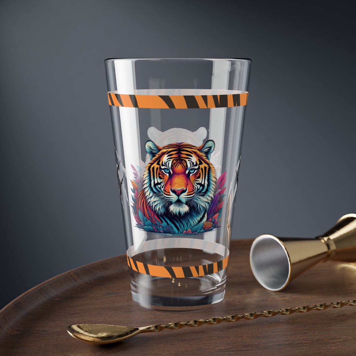 Tigers Resolve 16oz Tiger Pint Glass - Inspiring Strength, Courage, and Empowerment
