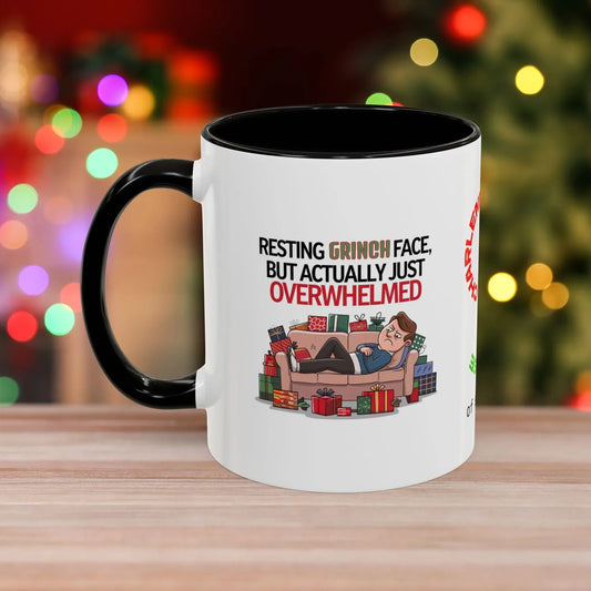 Shop our resting grinch face christmas mug featuring the 11oz style option from MySisterIsASurvivor.