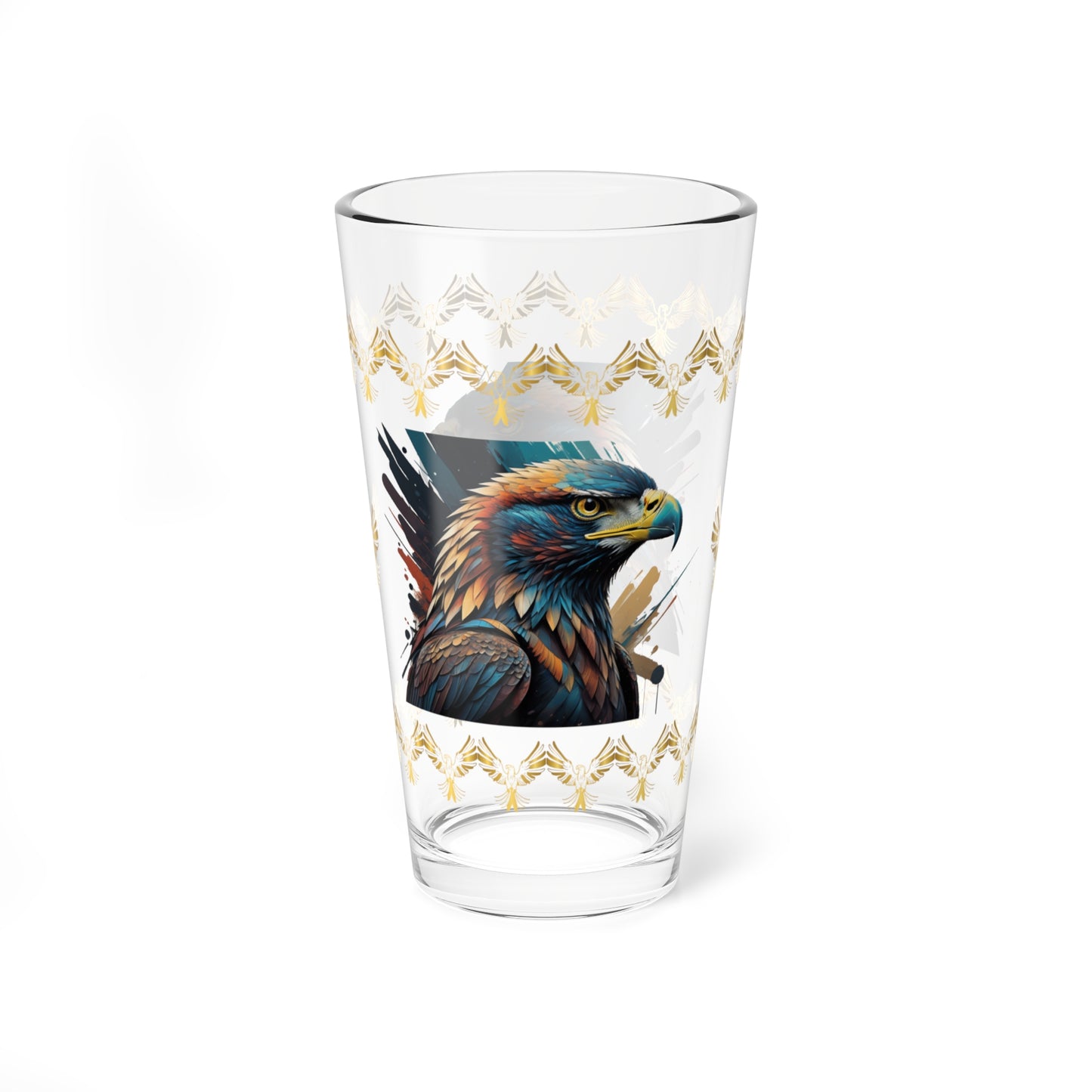 Raptor Resilience 16oz Eagle Pint Glass - Symbol of Strength, Resilience, and Mental Health Awareness