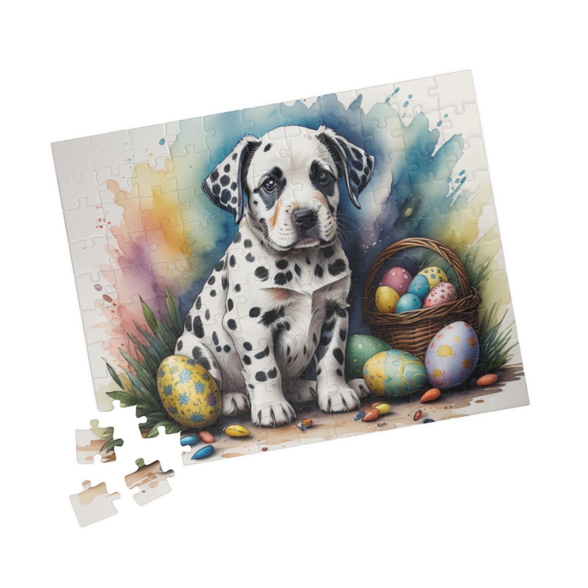 Dalmatian Easter Puppy Puzzle - Dog Lovers, Mental Health Benefits, Holiday Fun, Mindfulness, Stress Relief, Festive Gift