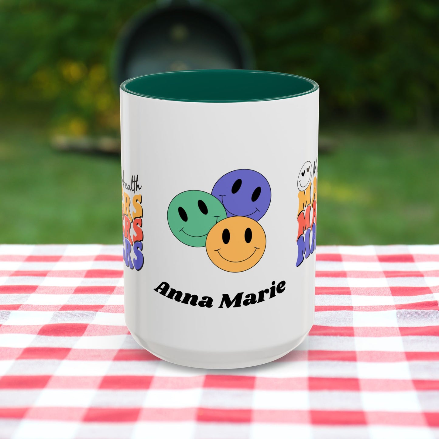 Mental Health Matters - Custom Retro Uplifting Mug for Mental Health Support & Emotional Well-Being