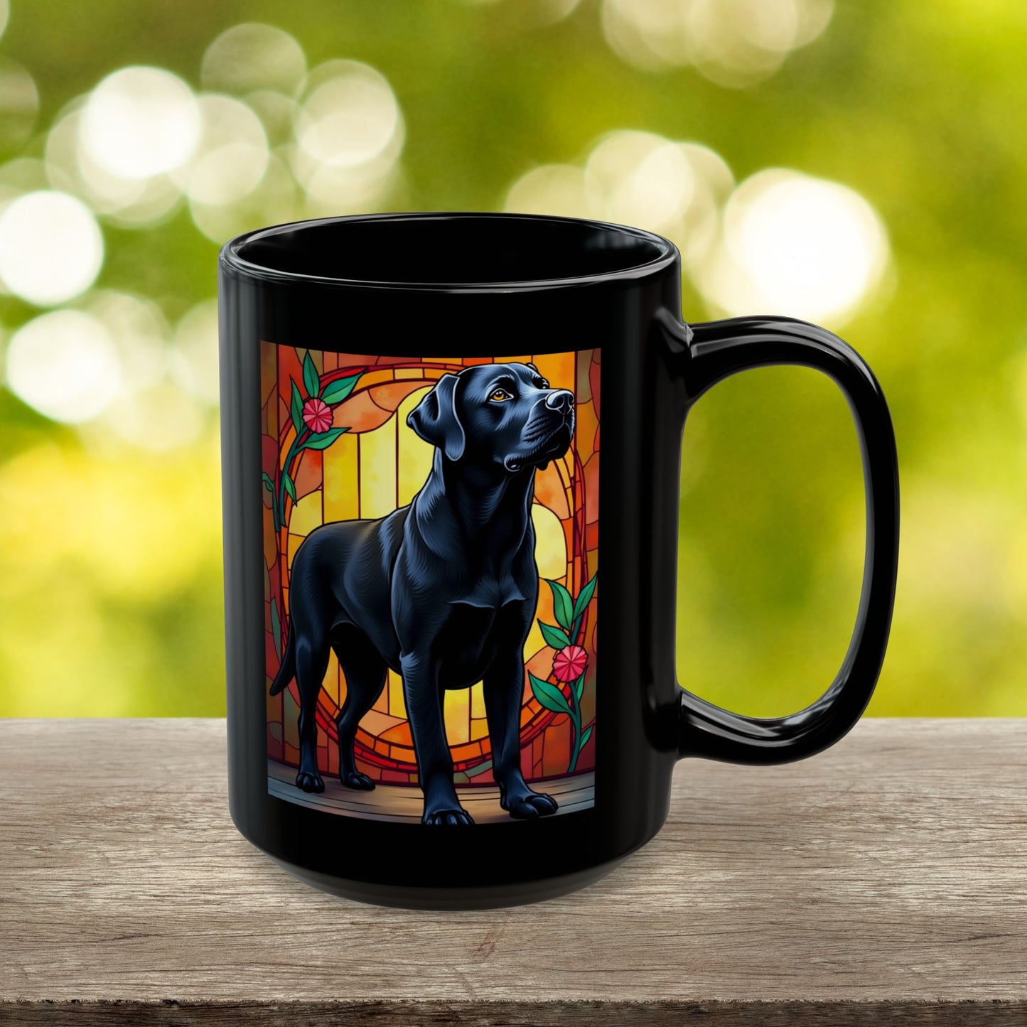 Labrador Retriever Black personalized mug, custom dog coffee cup gift for Lab lovers