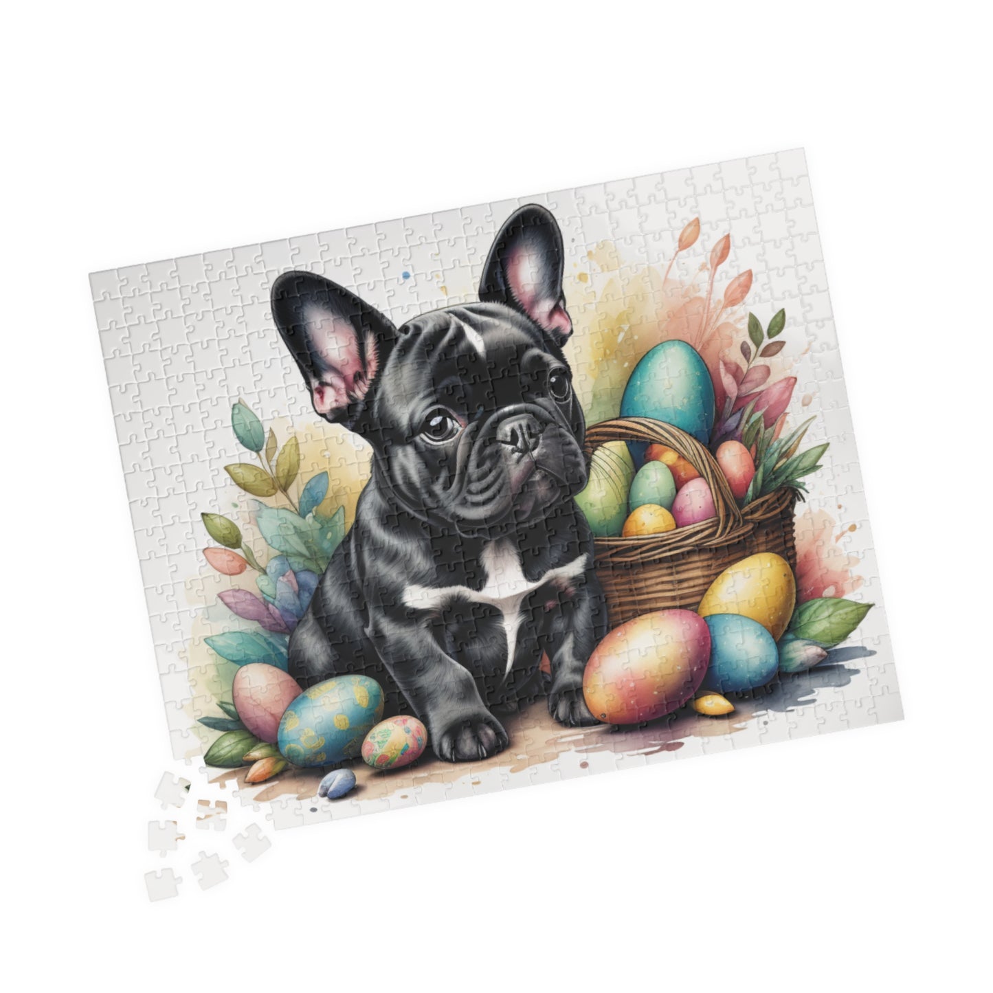 French Bulldog (Black) Easter Puppy Puzzle - Dog Lovers, Mental Health Benefits, Holiday Fun, Mindfulness, Stress Relief, Festive Gift