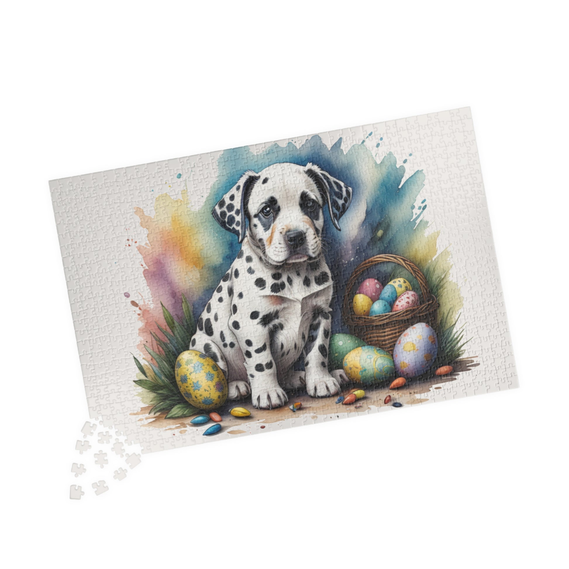 Dalmatian Easter Puppy Puzzle - Dog Lovers, Mental Health Benefits, Holiday Fun, Mindfulness, Stress Relief, Festive Gift